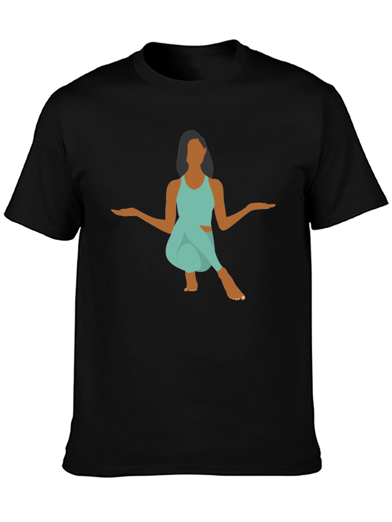 Yoga Pose Graphic Tee - Black Unisex T-Shirt