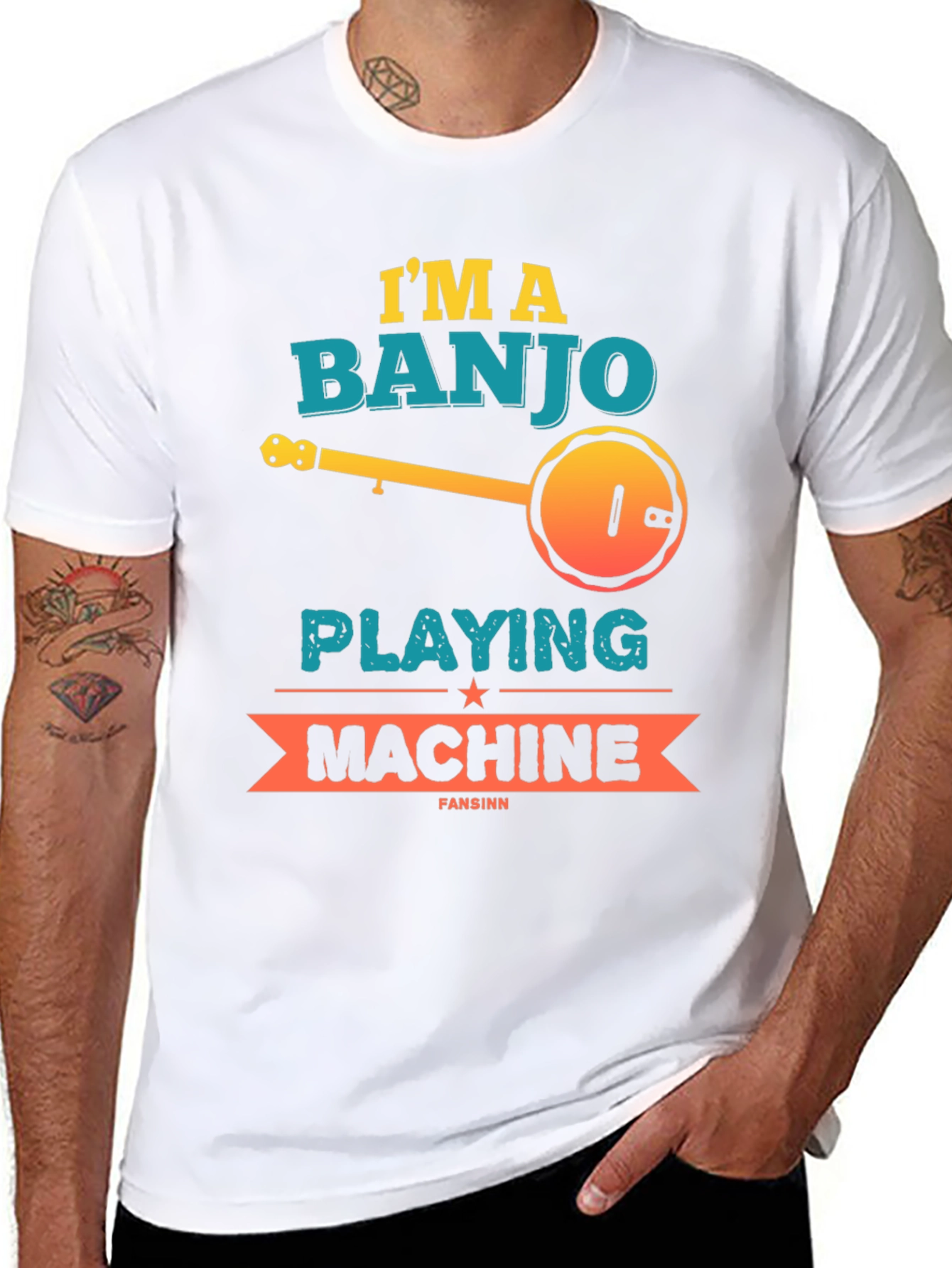 Banjo Playing Machine Graphic Tee