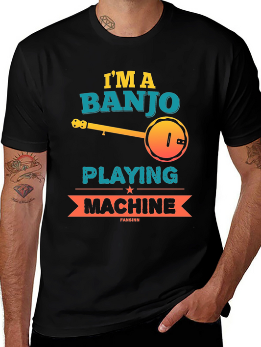 Banjo Playing Machine Graphic Tee