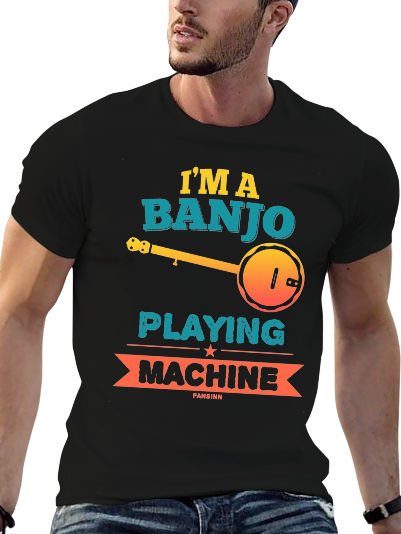 Banjo Playing Machine Graphic Tee