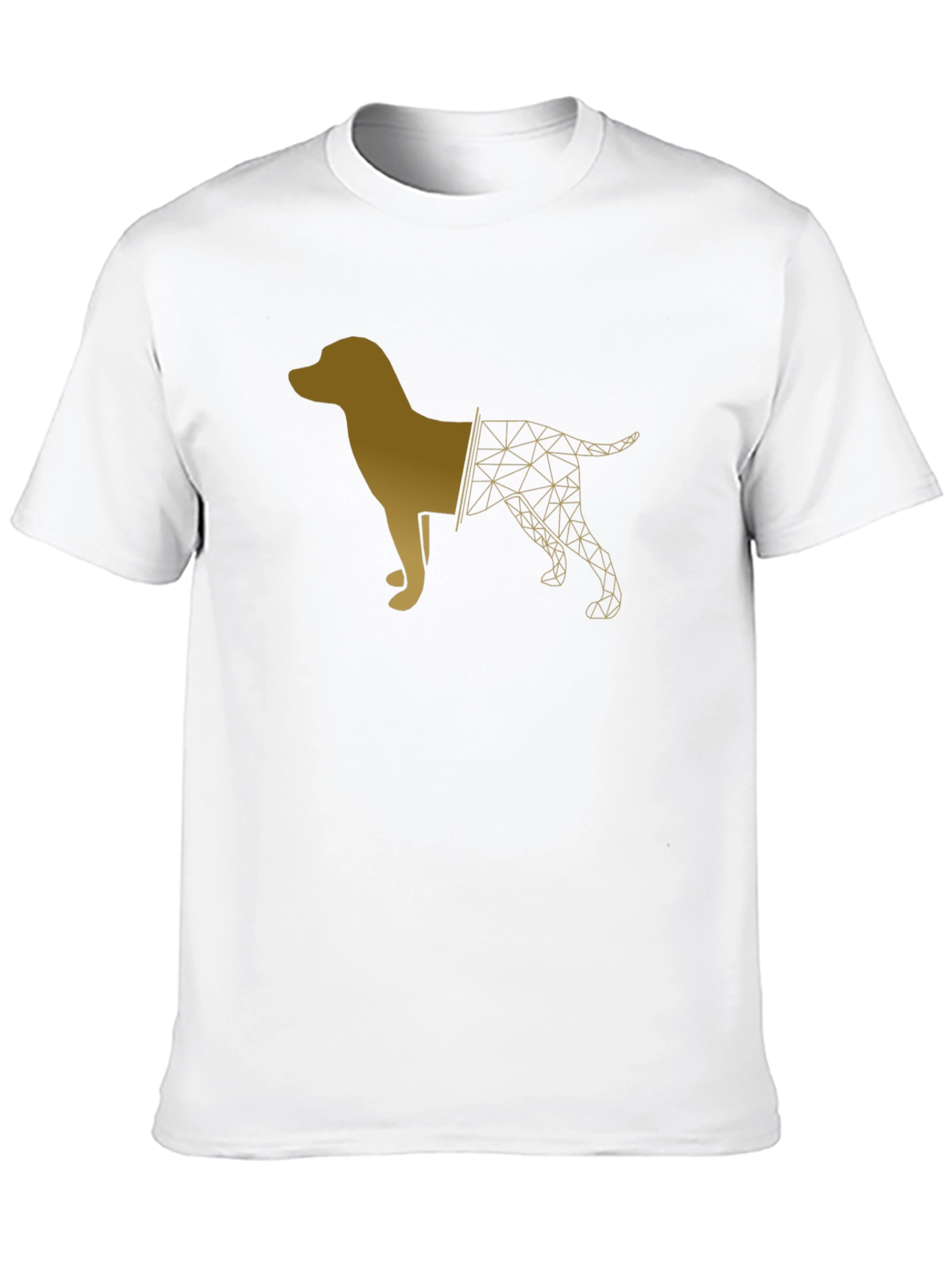 Geometric Dog Graphic Tee - Modern Black T-Shirt