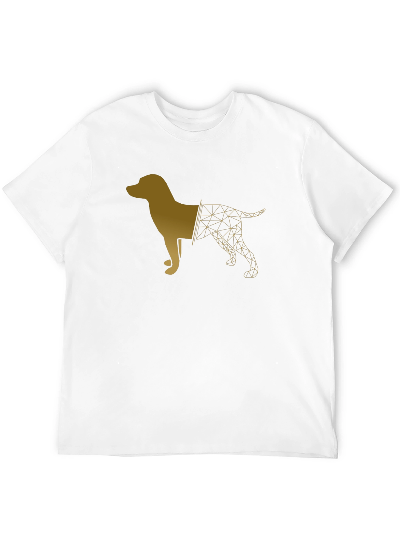 Geometric Dog Graphic Tee - Modern Black T-Shirt
