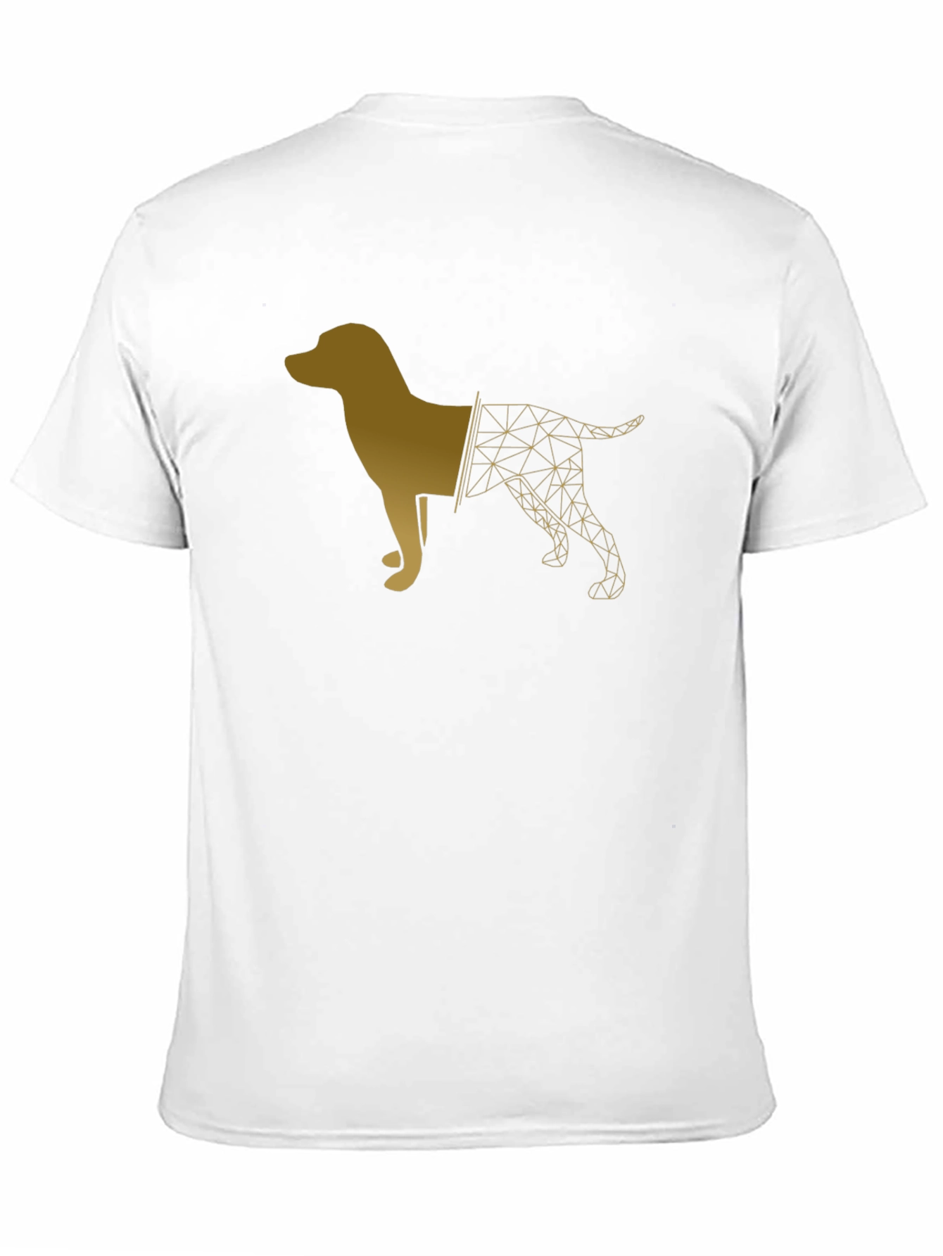 Geometric Dog Graphic Tee - Modern Black T-Shirt