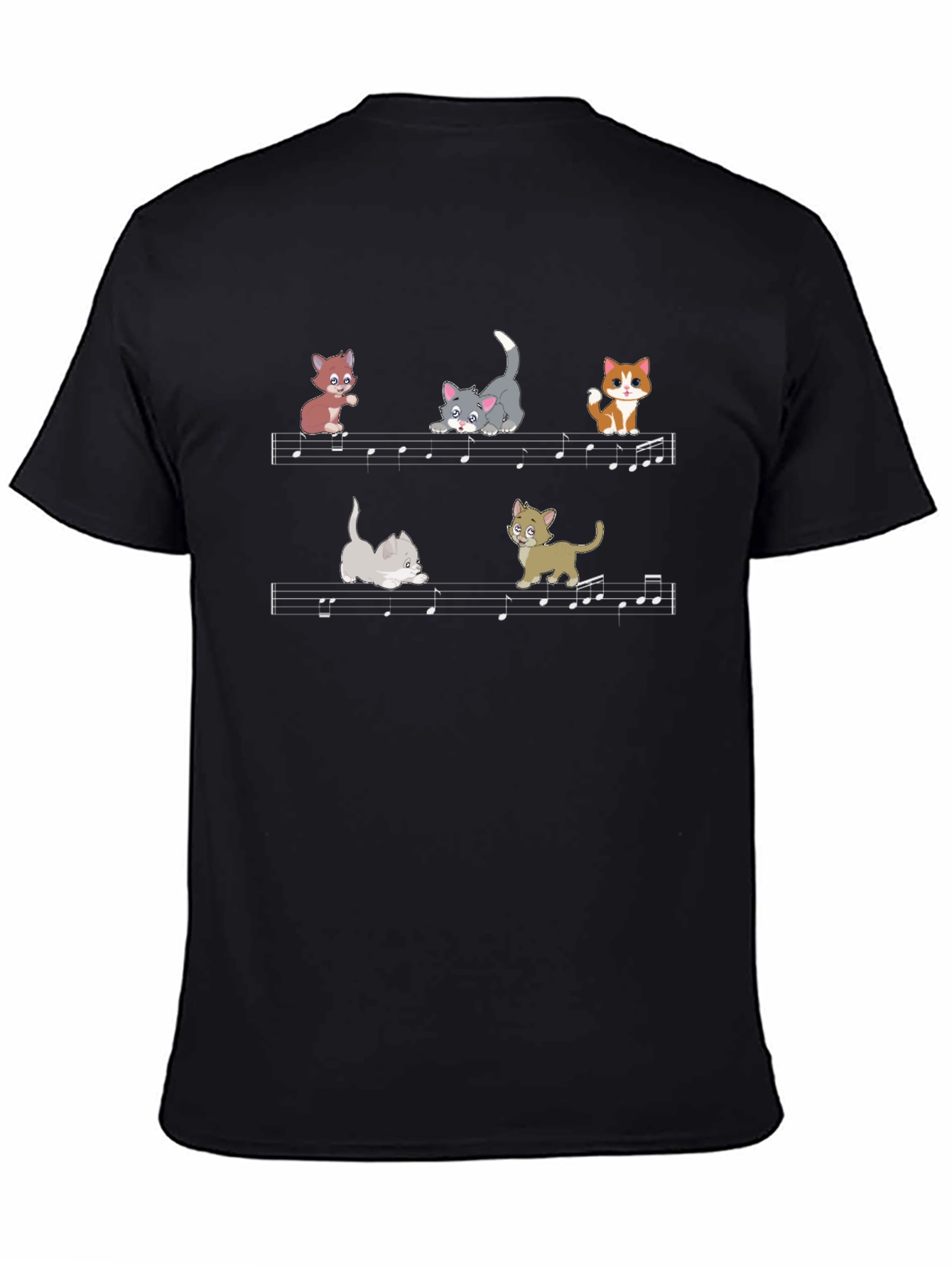 Musical Cats Graphic T-Shirt - Fun Novelty Tee