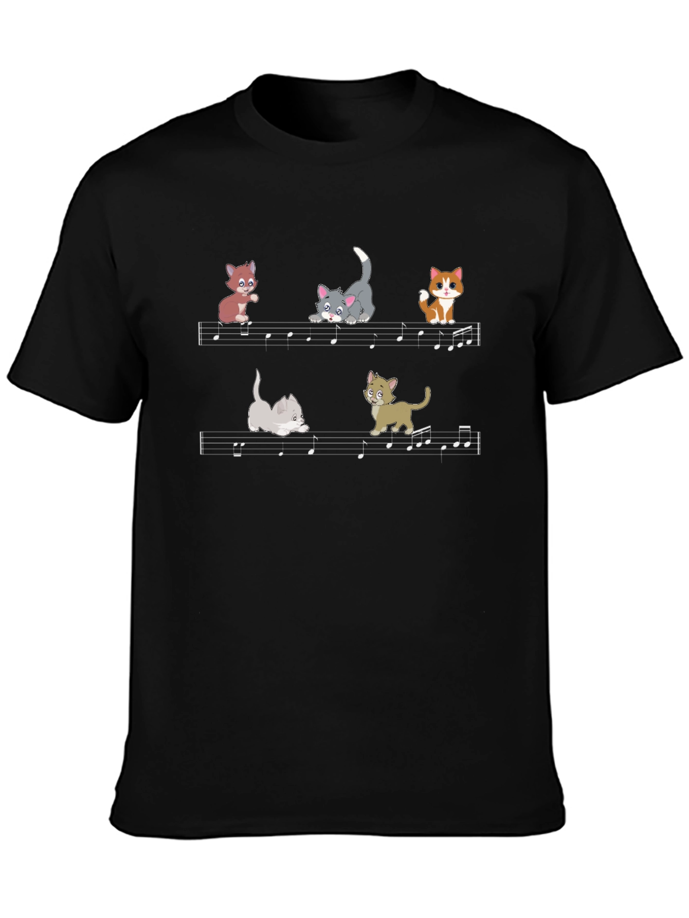Musical Cats Graphic T-Shirt - Fun Novelty Tee