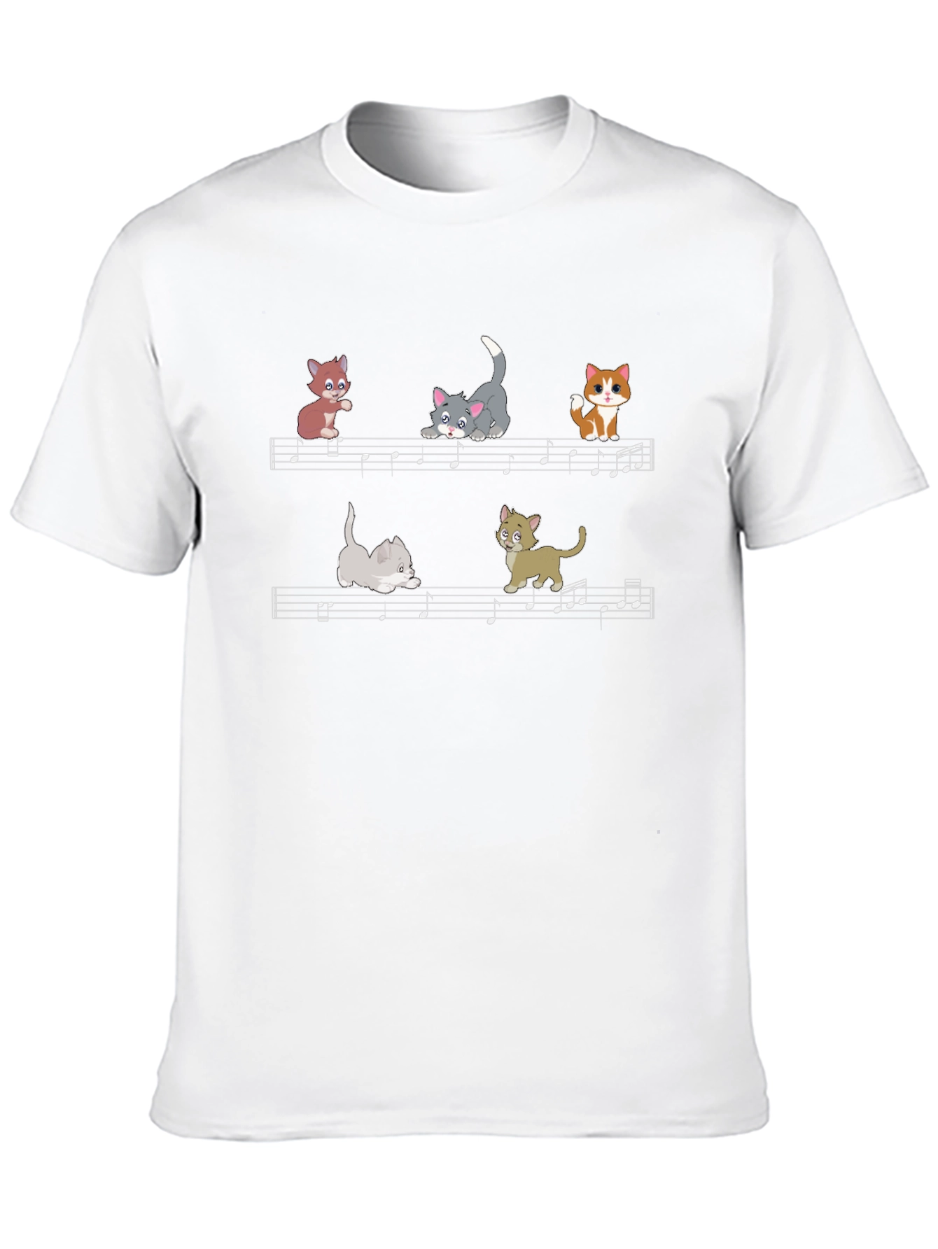 Musical Cats Graphic T-Shirt - Fun Novelty Tee