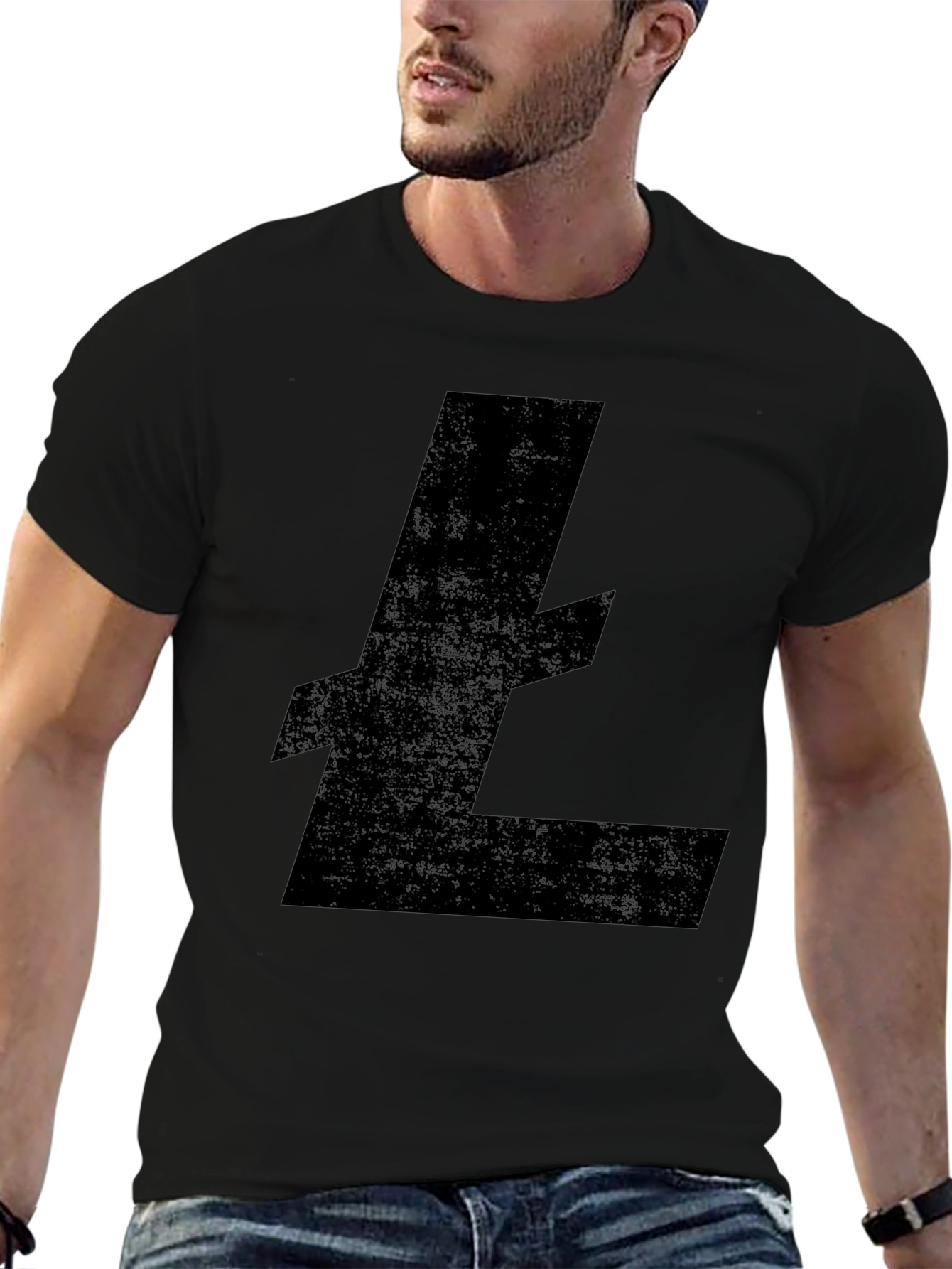 Black Litecoin Crypto T-Shirt - Mens Casual Tee
