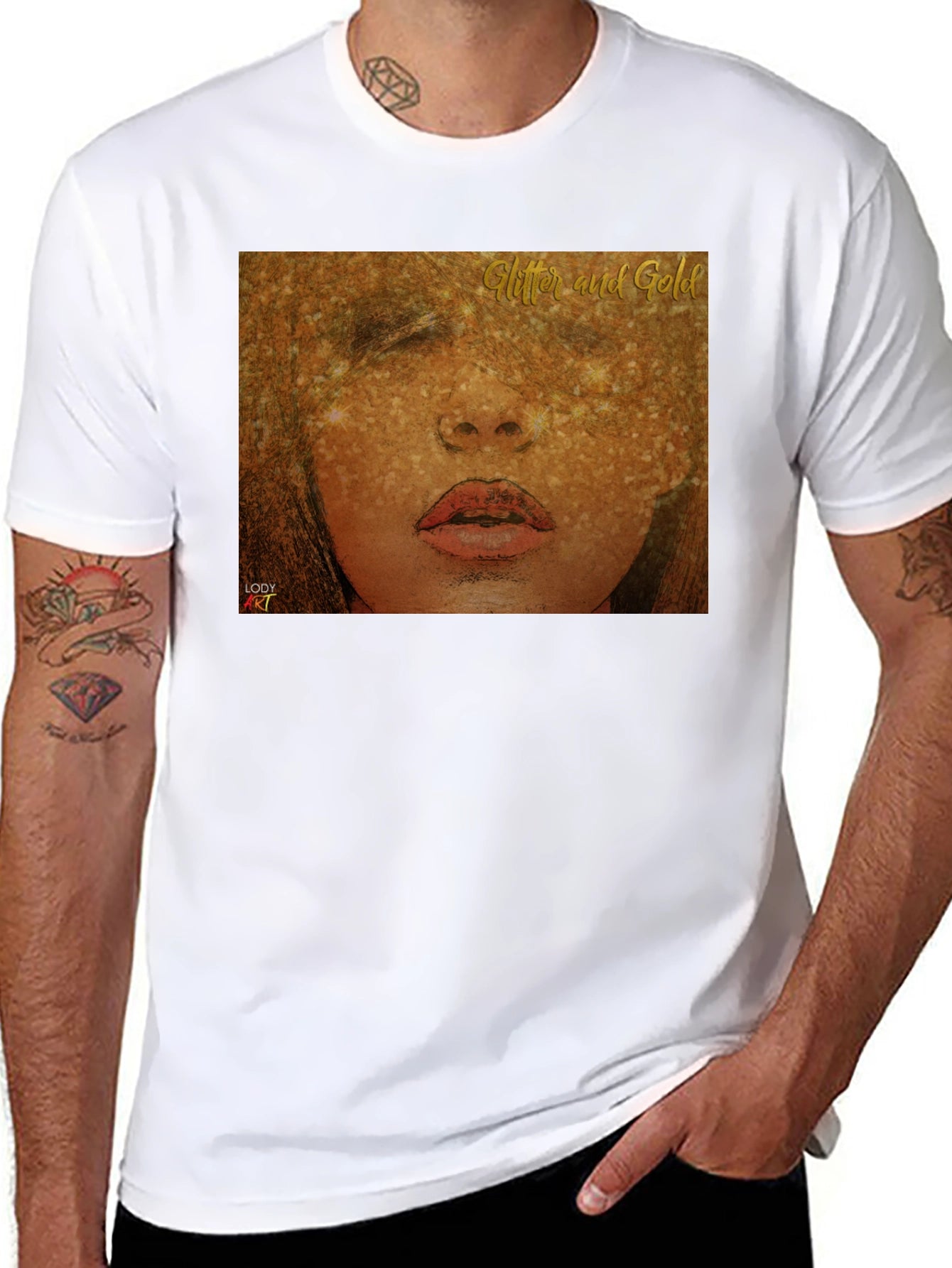 Glitter and Gold Graphic Tee - Modern Fit