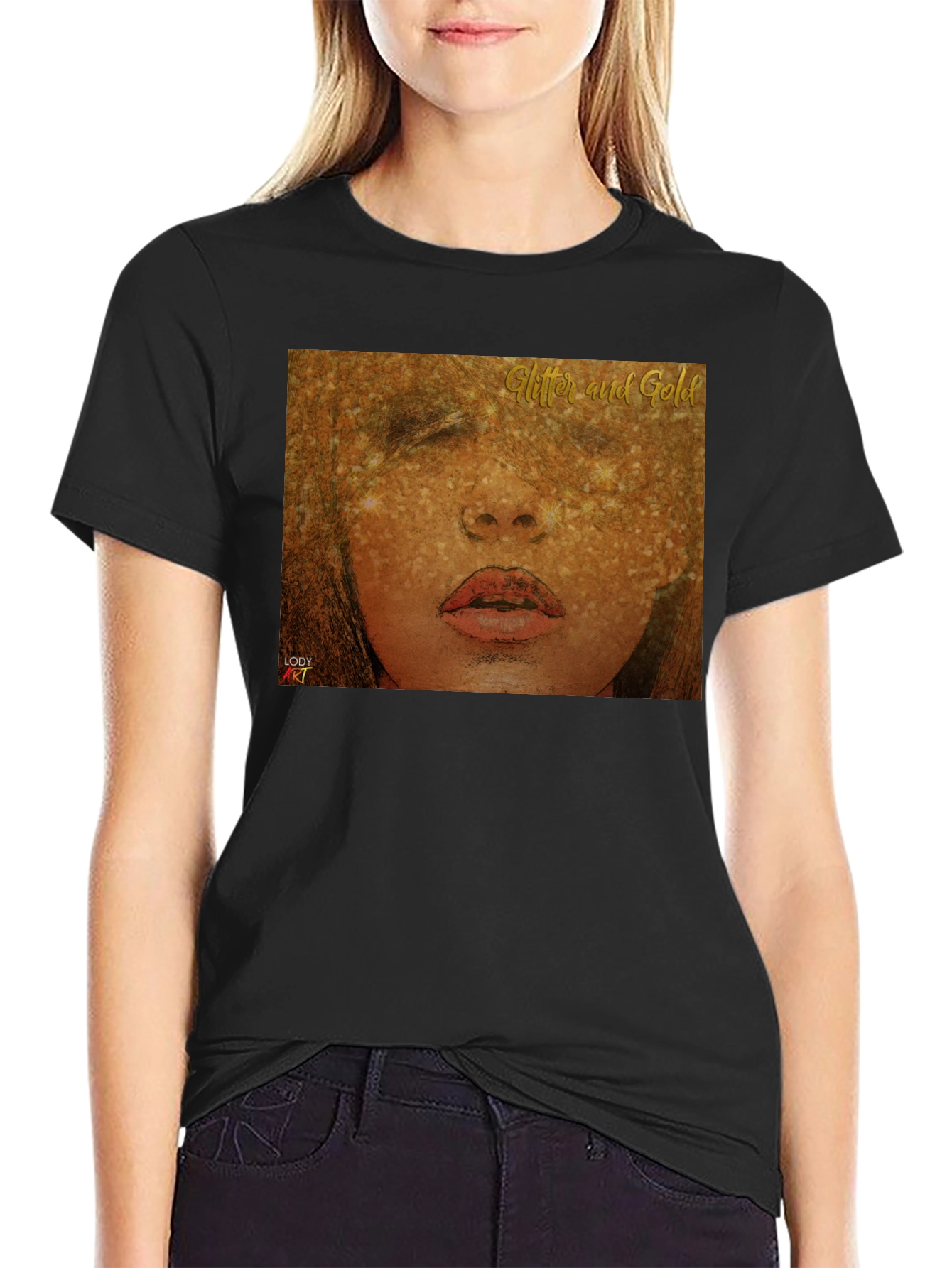 Glitter and Gold Graphic Tee - Modern Fit