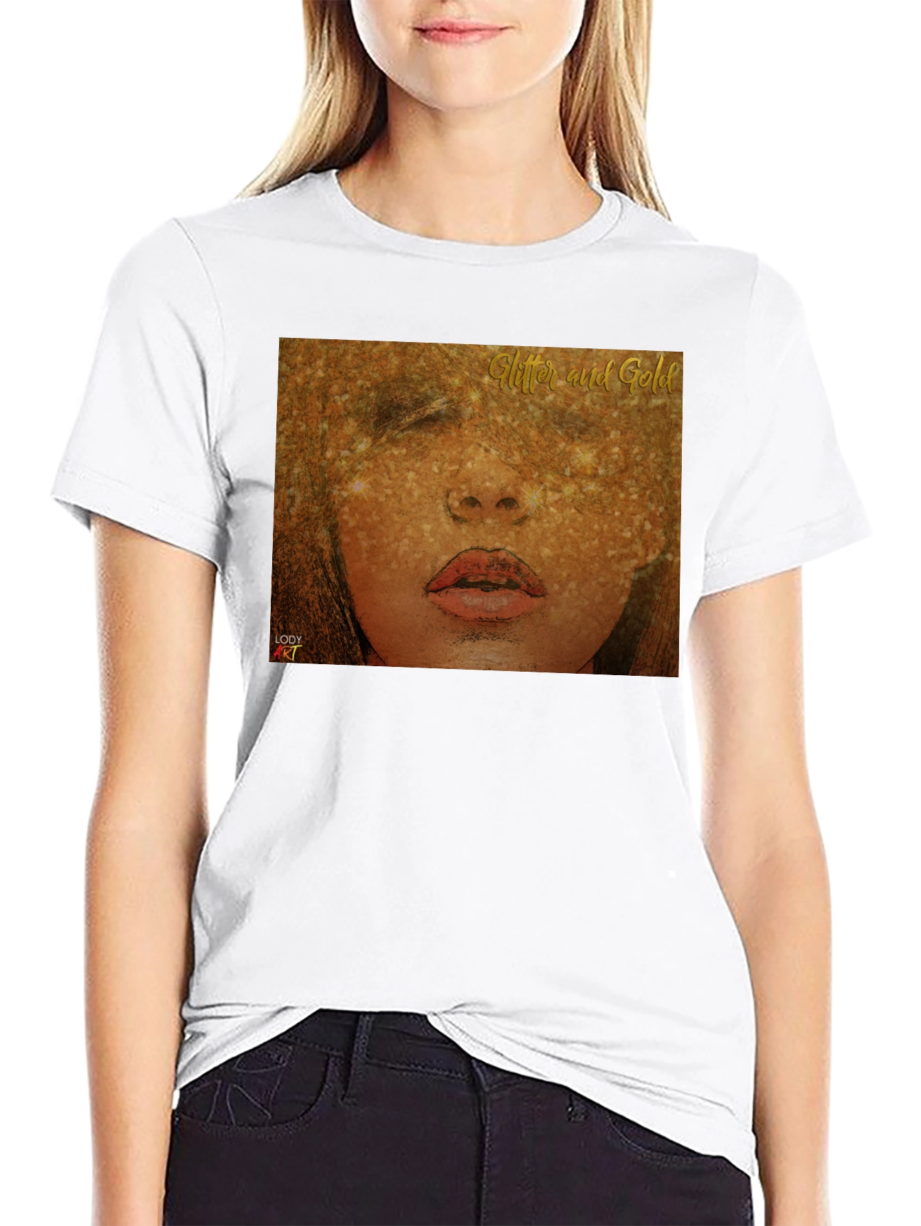 Glitter and Gold Graphic Tee - Modern Fit