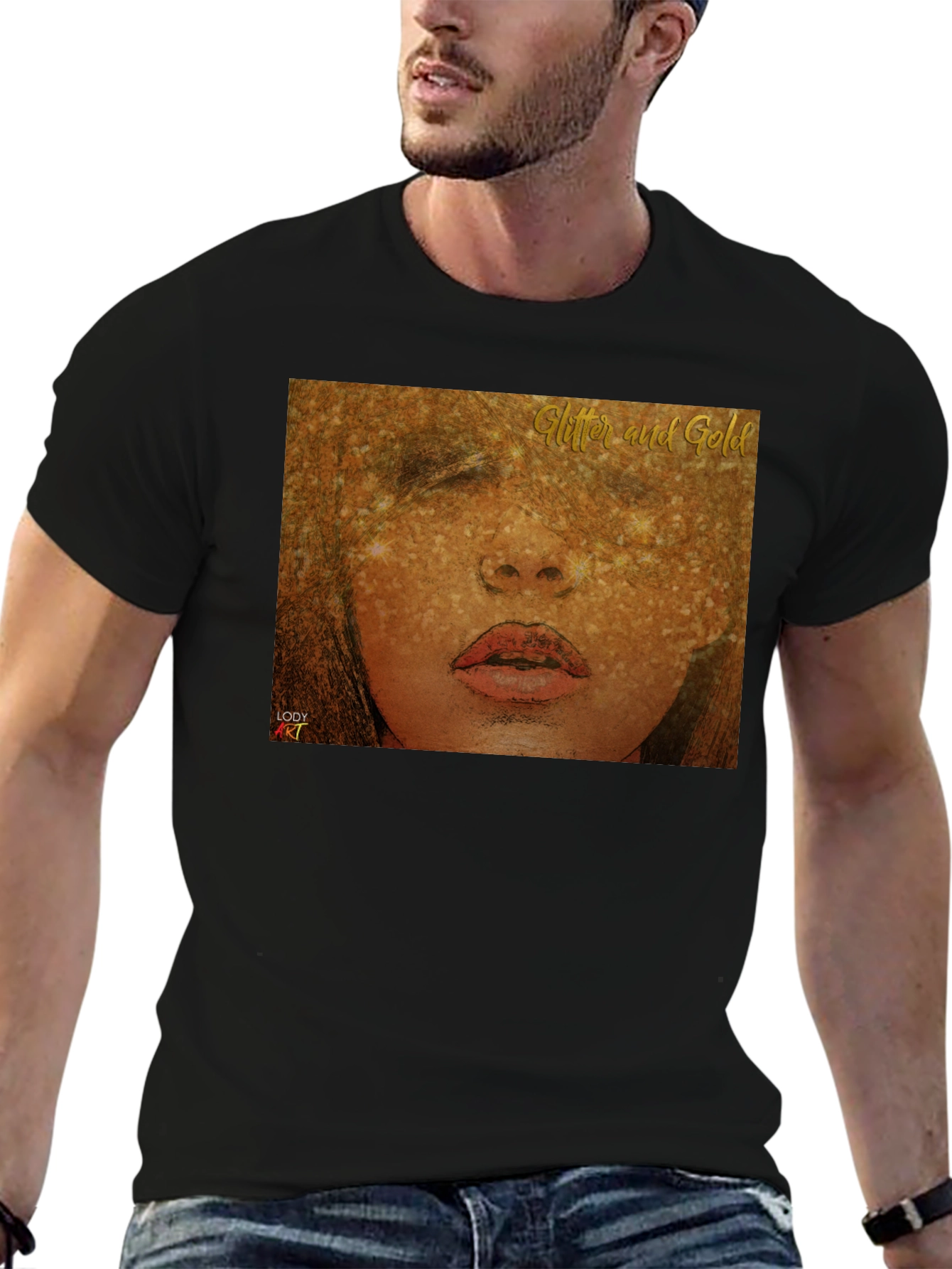 Glitter and Gold Graphic Tee - Modern Fit