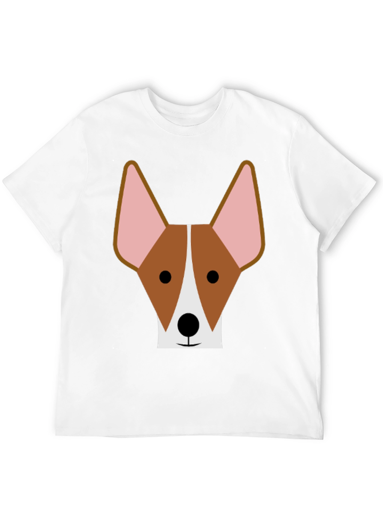 Dog Face Graphic Tee - Black Cotton T-Shirt