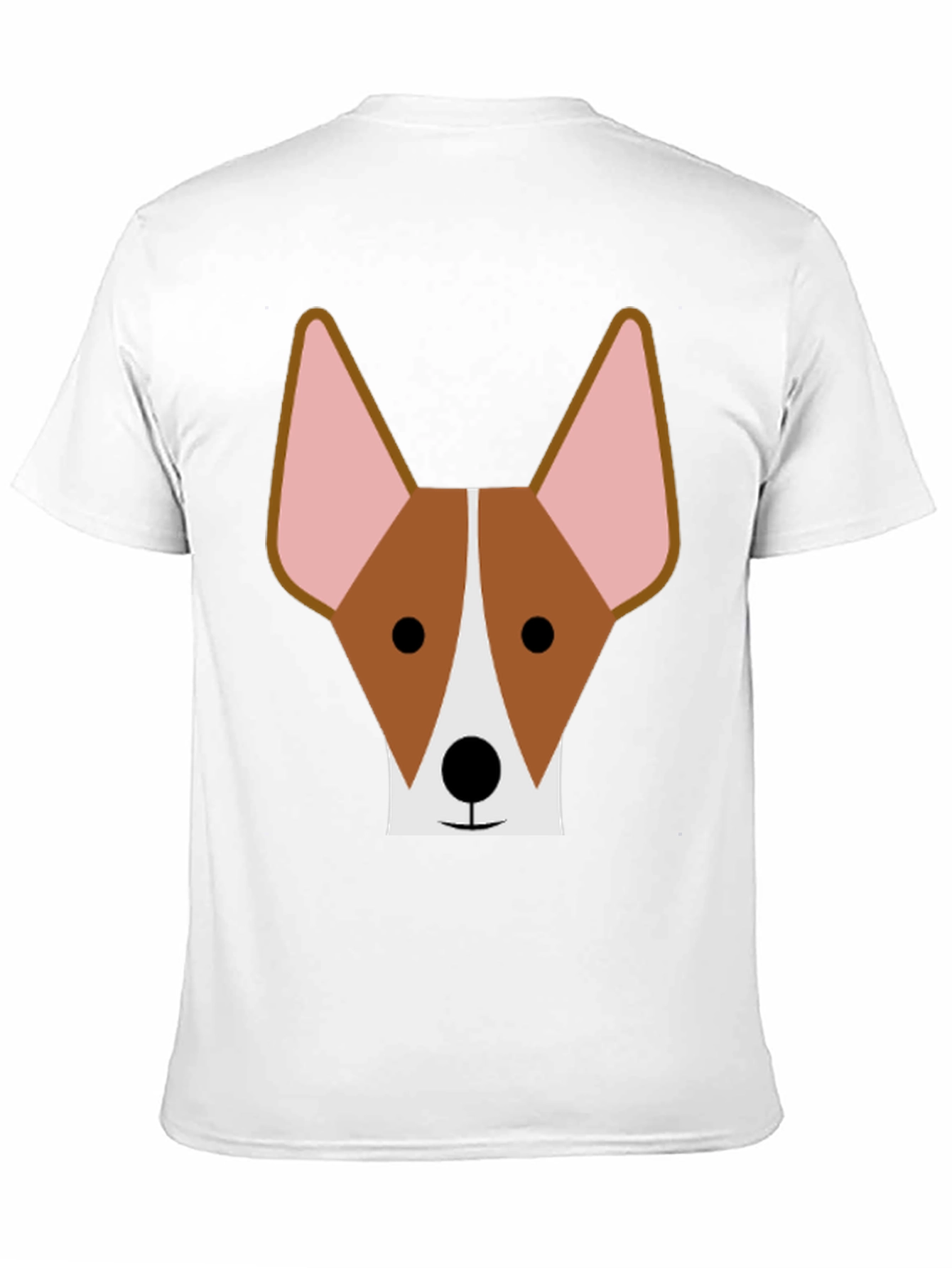 Dog Face Graphic Tee - Black Cotton T-Shirt