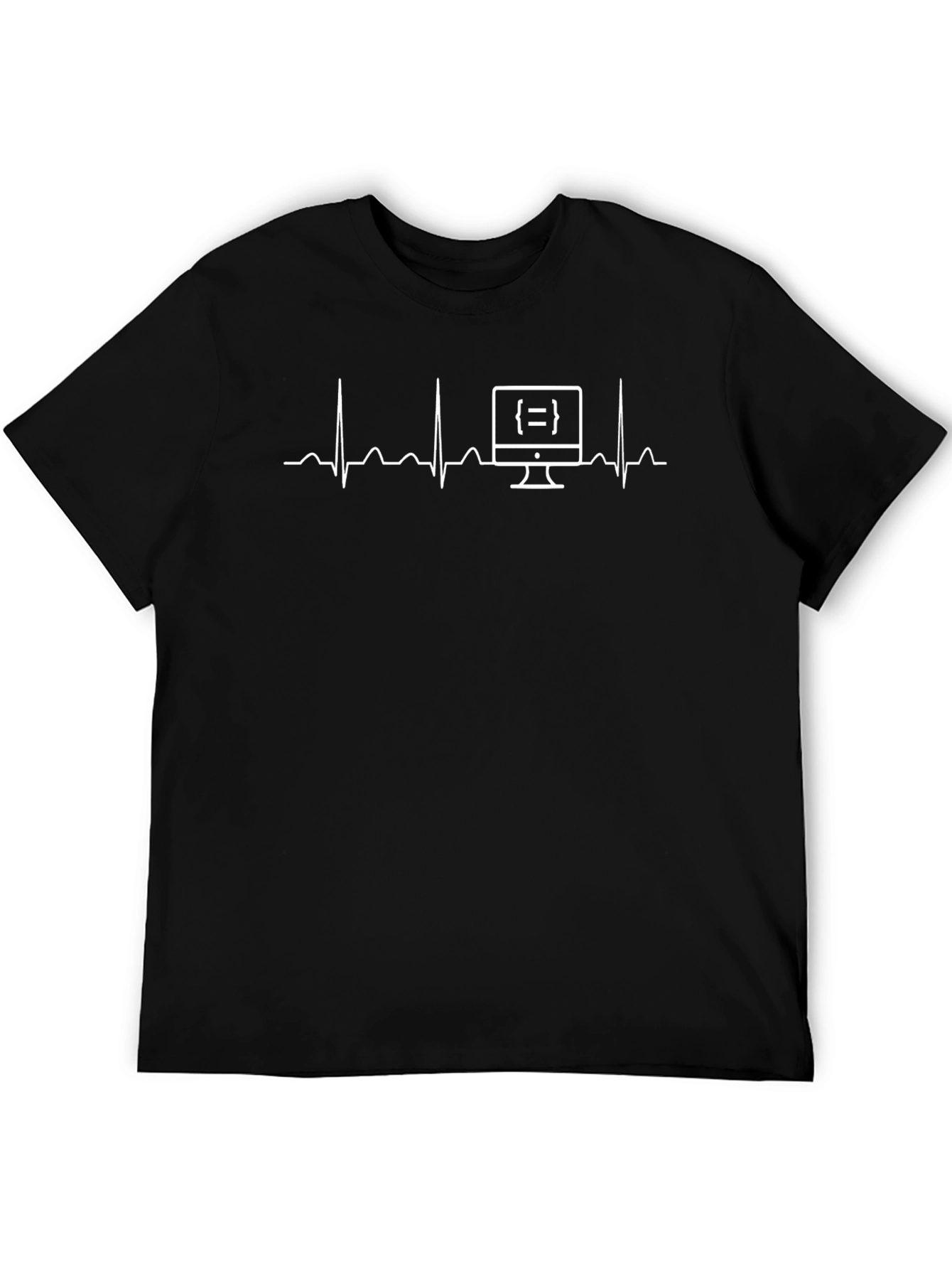 Coder Heartbeat T-Shirt - Programmer Life Line Tee