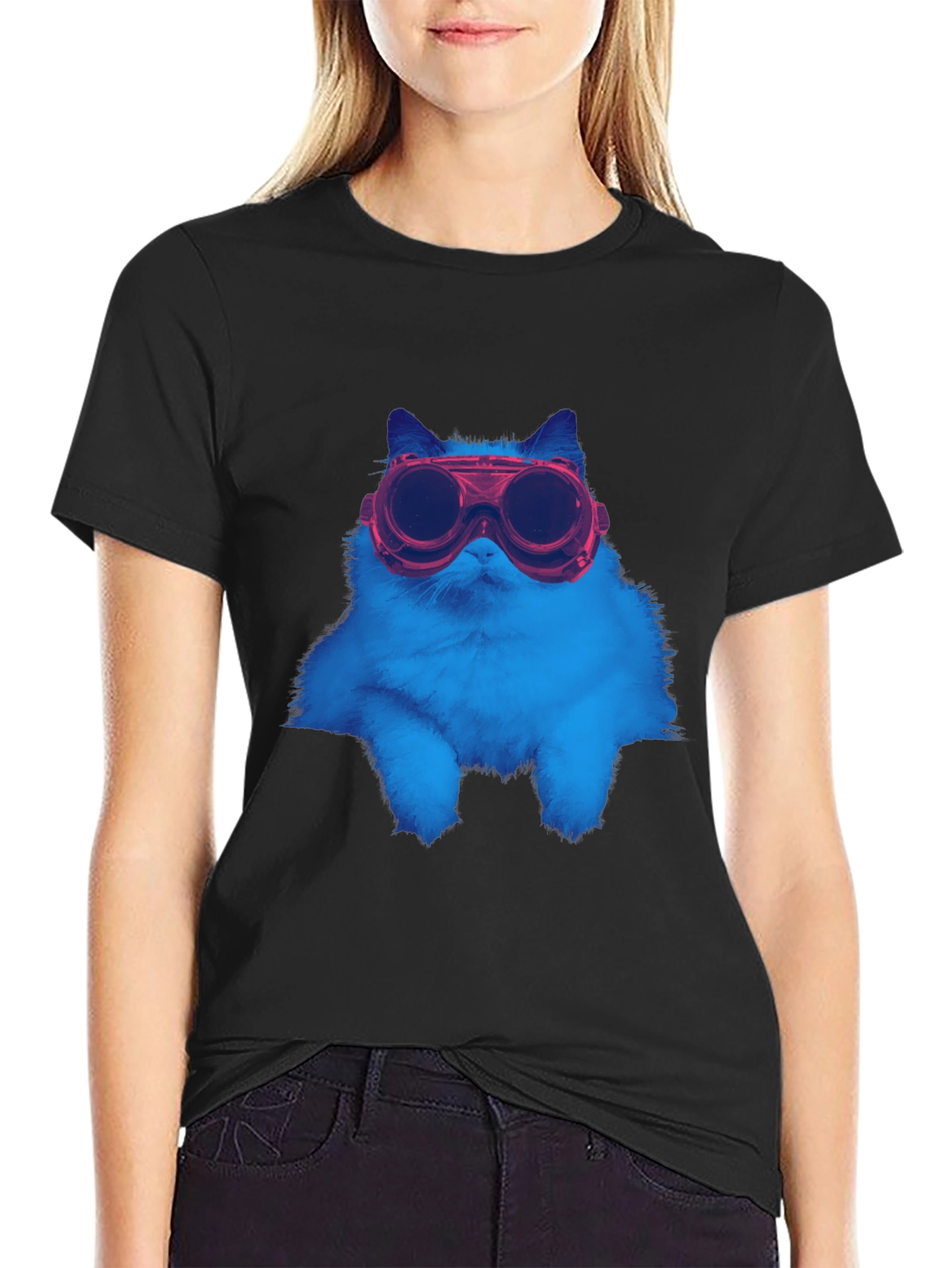 Cool Cat Goggles T-Shirt - Unique Graphic Tee