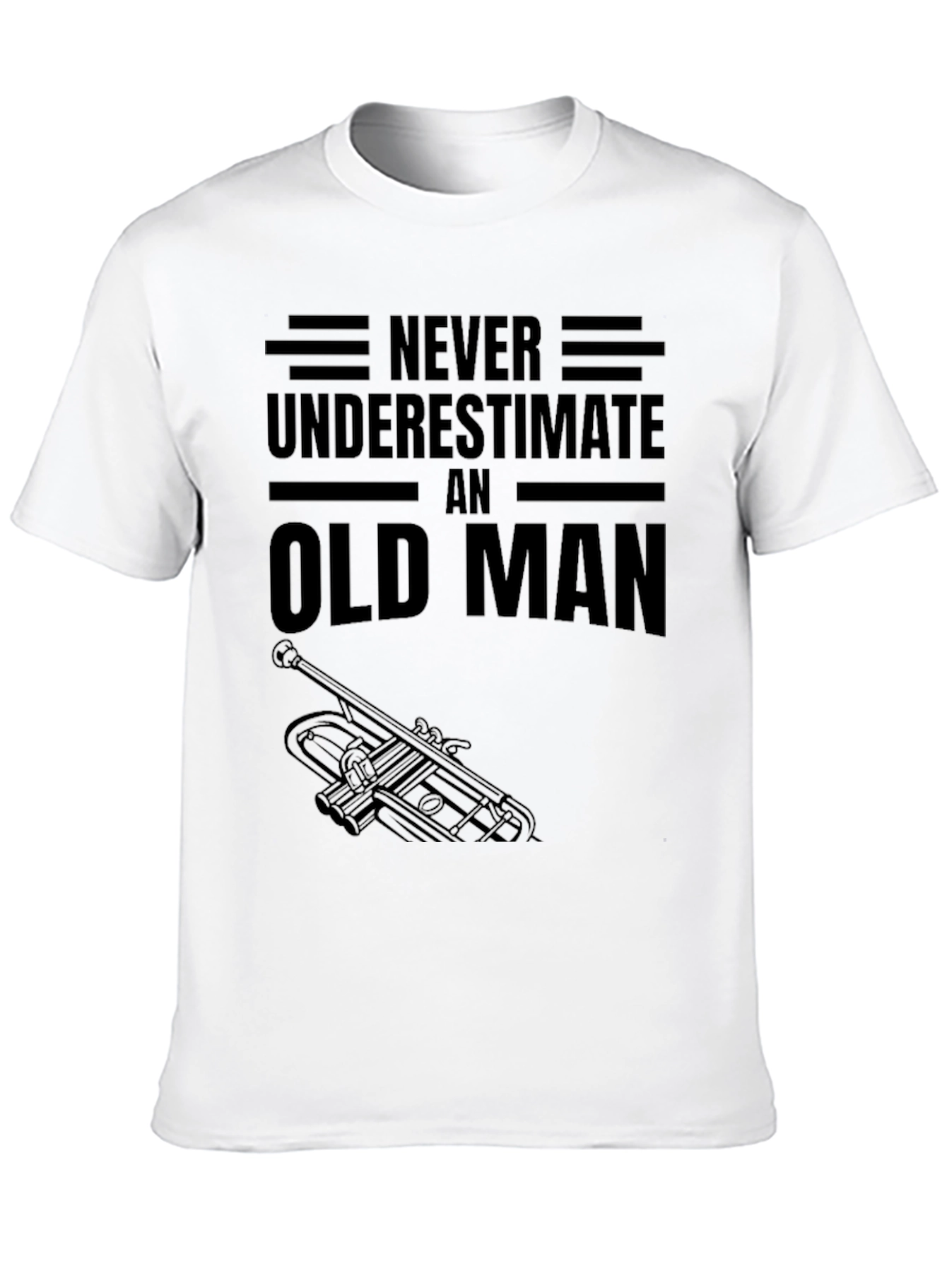 Never Underestimate Old Man Trumpet T-Shirt