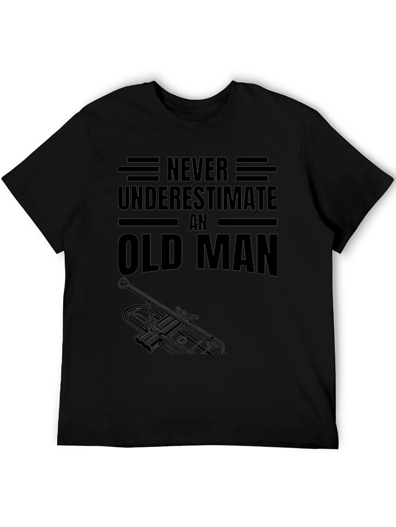 Never Underestimate Old Man Trumpet T-Shirt