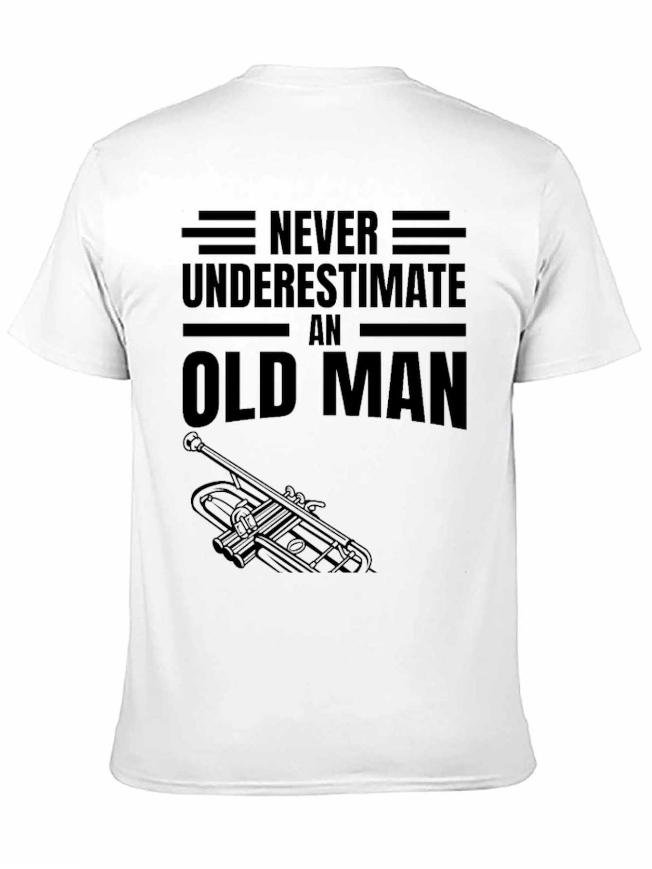 Never Underestimate Old Man Trumpet T-Shirt