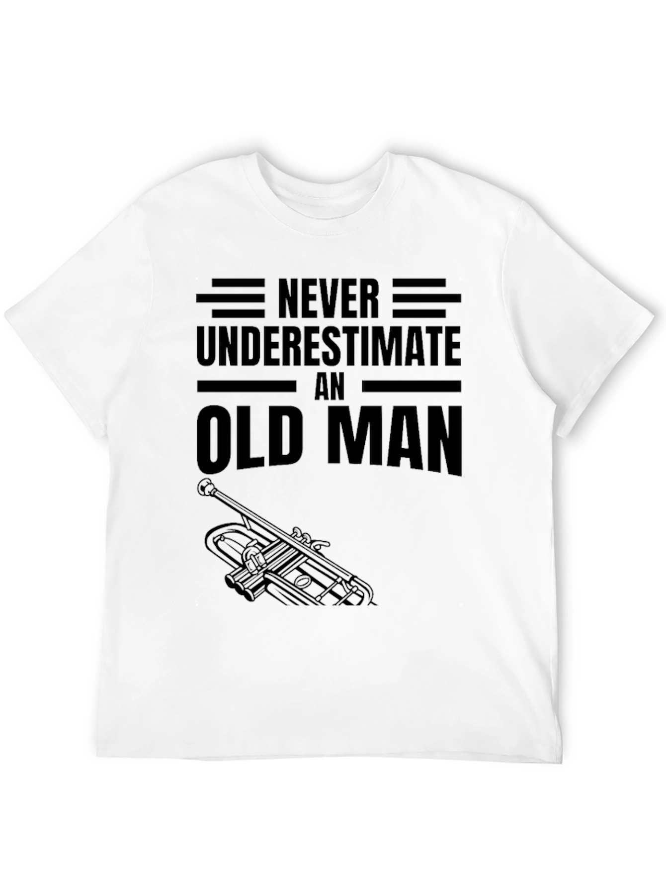 Never Underestimate Old Man Trumpet T-Shirt