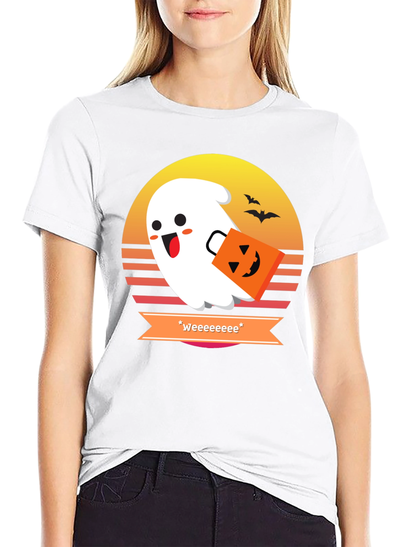 Spooky Cute Ghost Halloween Tee