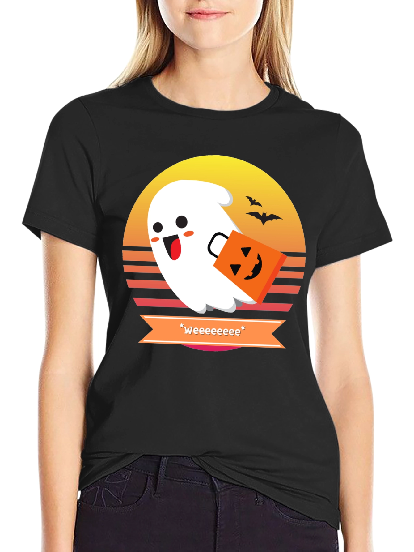 Spooky Cute Ghost Halloween Tee