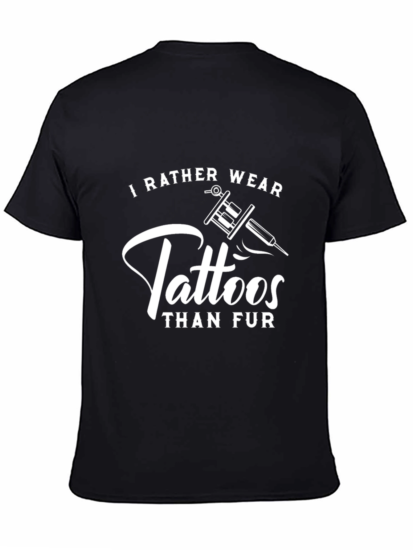 Tattoos Over Fur Graphic Tee - Unisex Black T-Shirt