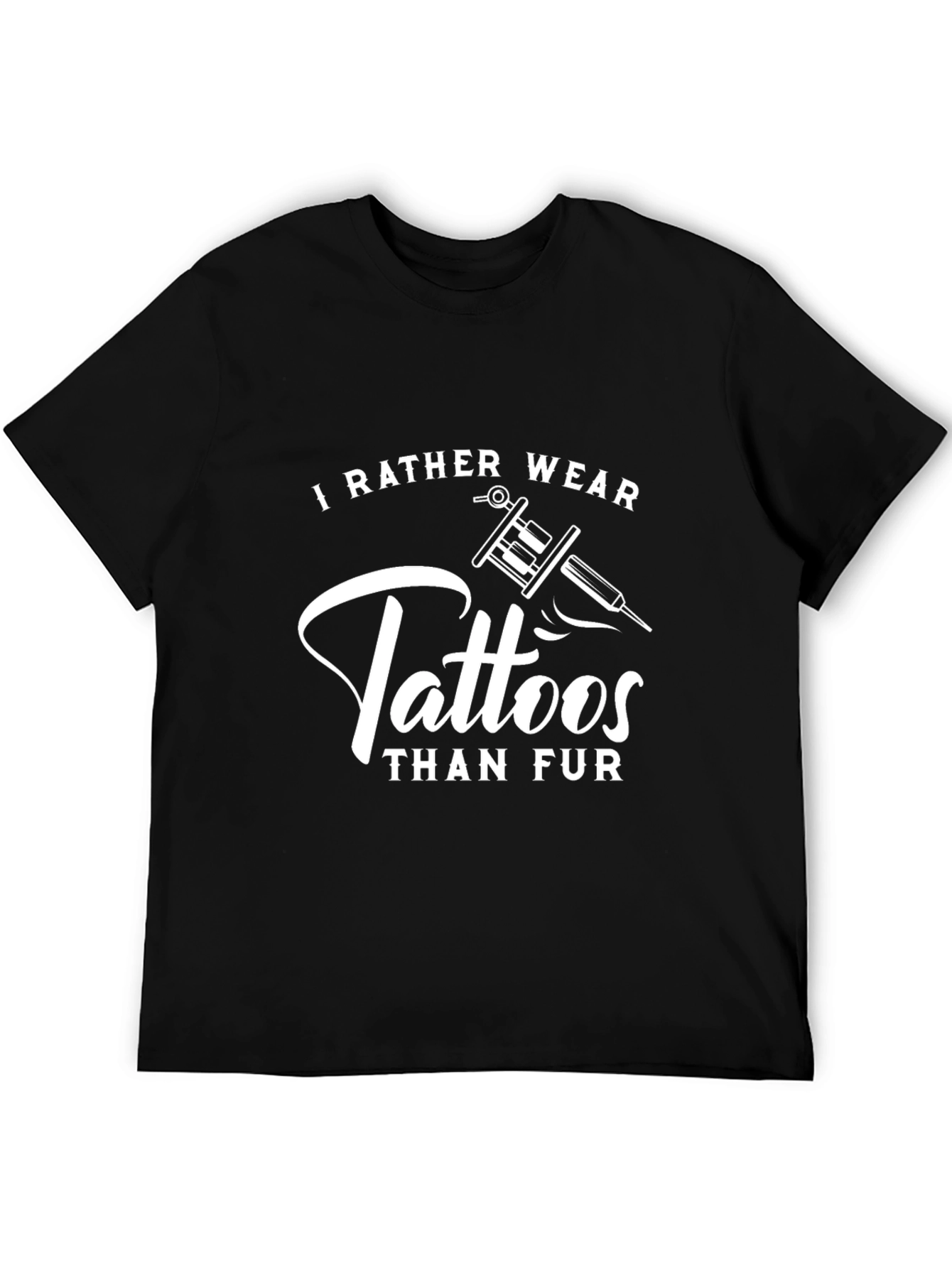 Tattoos Over Fur Graphic Tee - Unisex Black T-Shirt