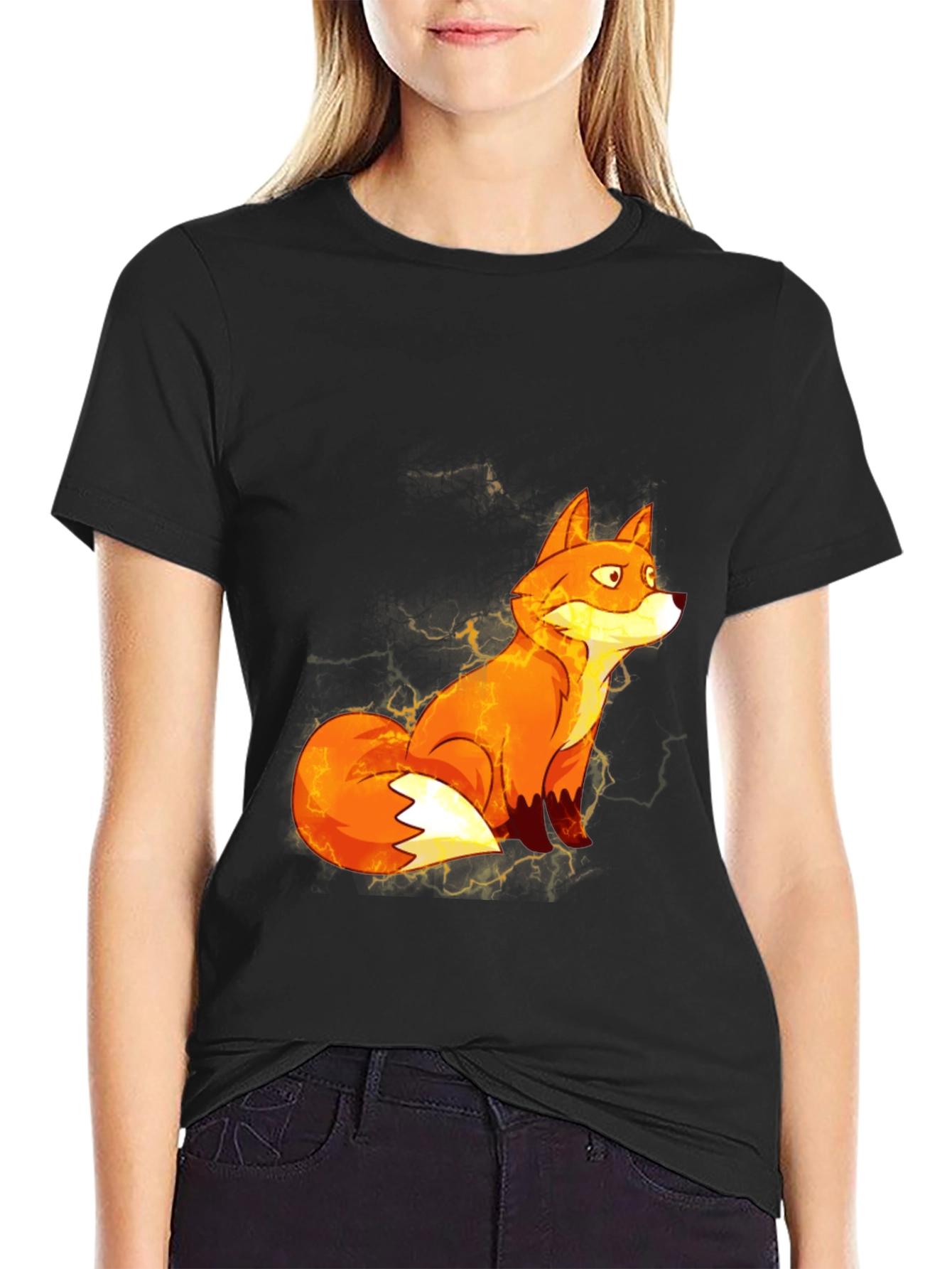 Fiery Fox Graphic Tee - Bold Animal Print