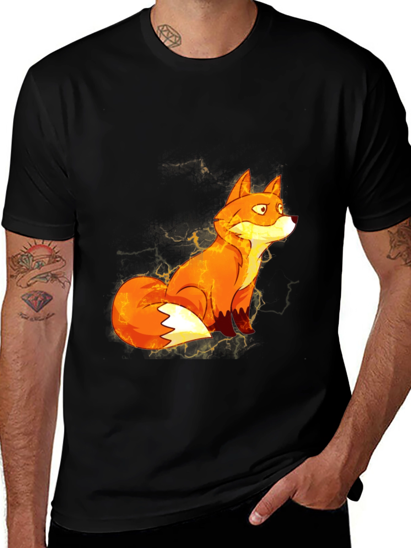 Fiery Fox Graphic Tee - Bold Animal Print