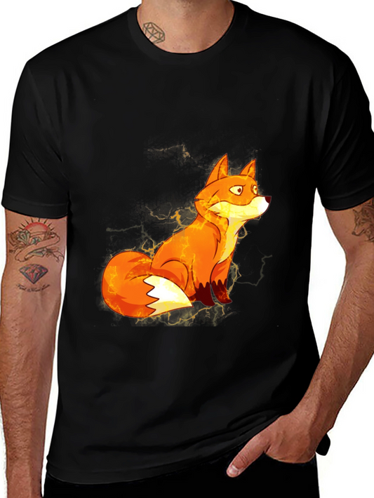 Fiery Fox Graphic Tee - Bold Animal Print