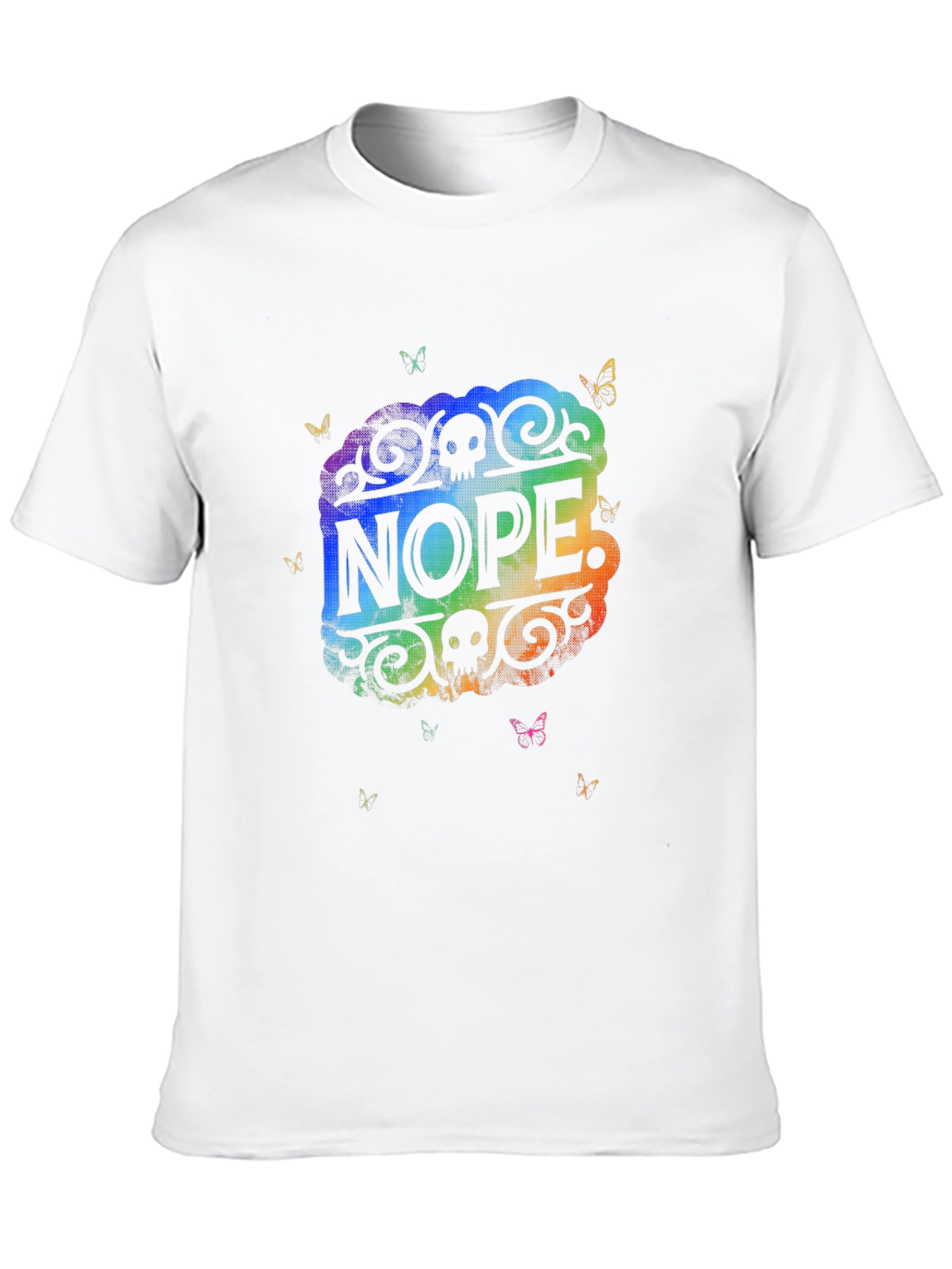 Nope Skull Butterfly Graphic Tee