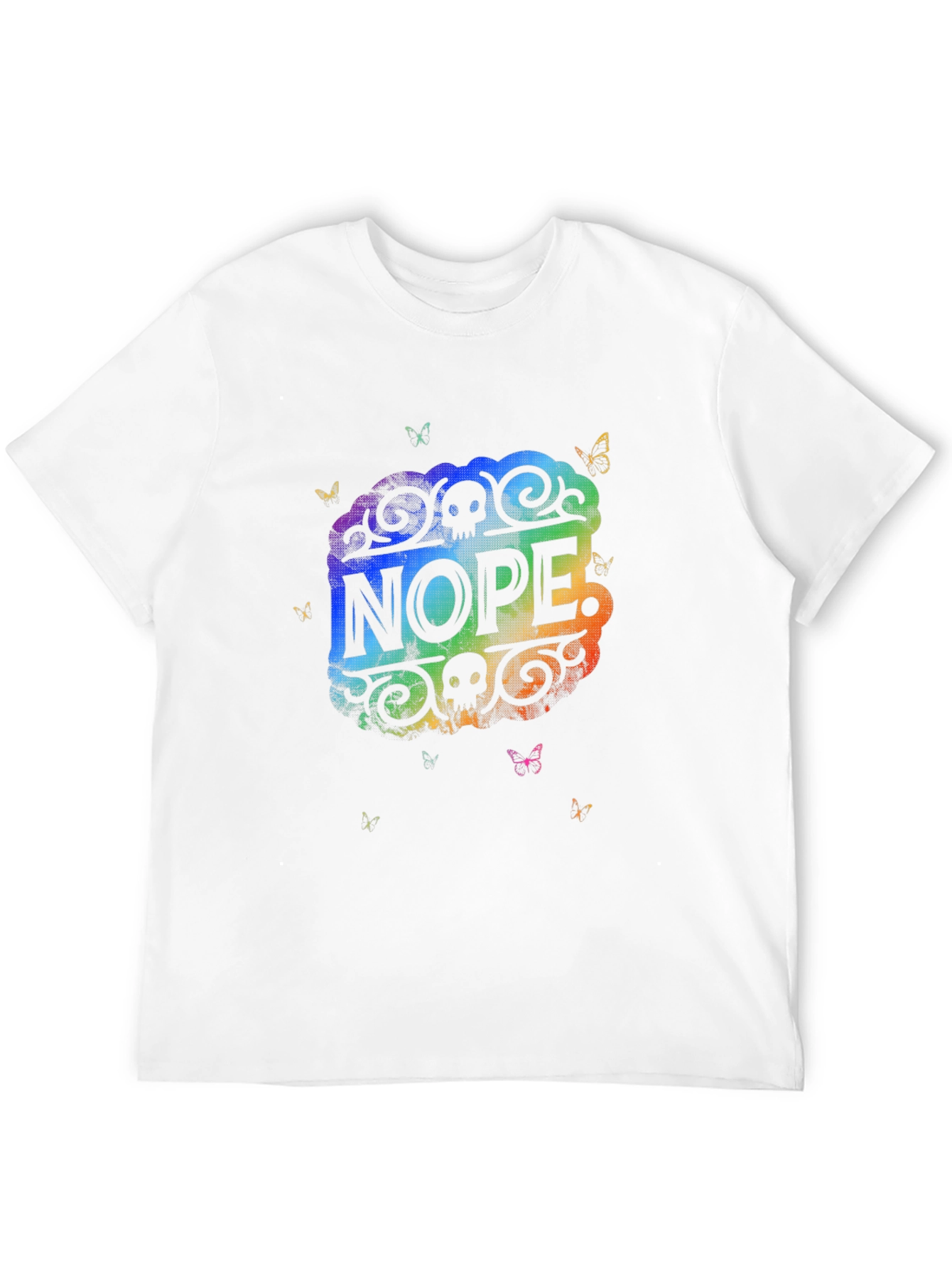 Nope Skull Butterfly Graphic Tee