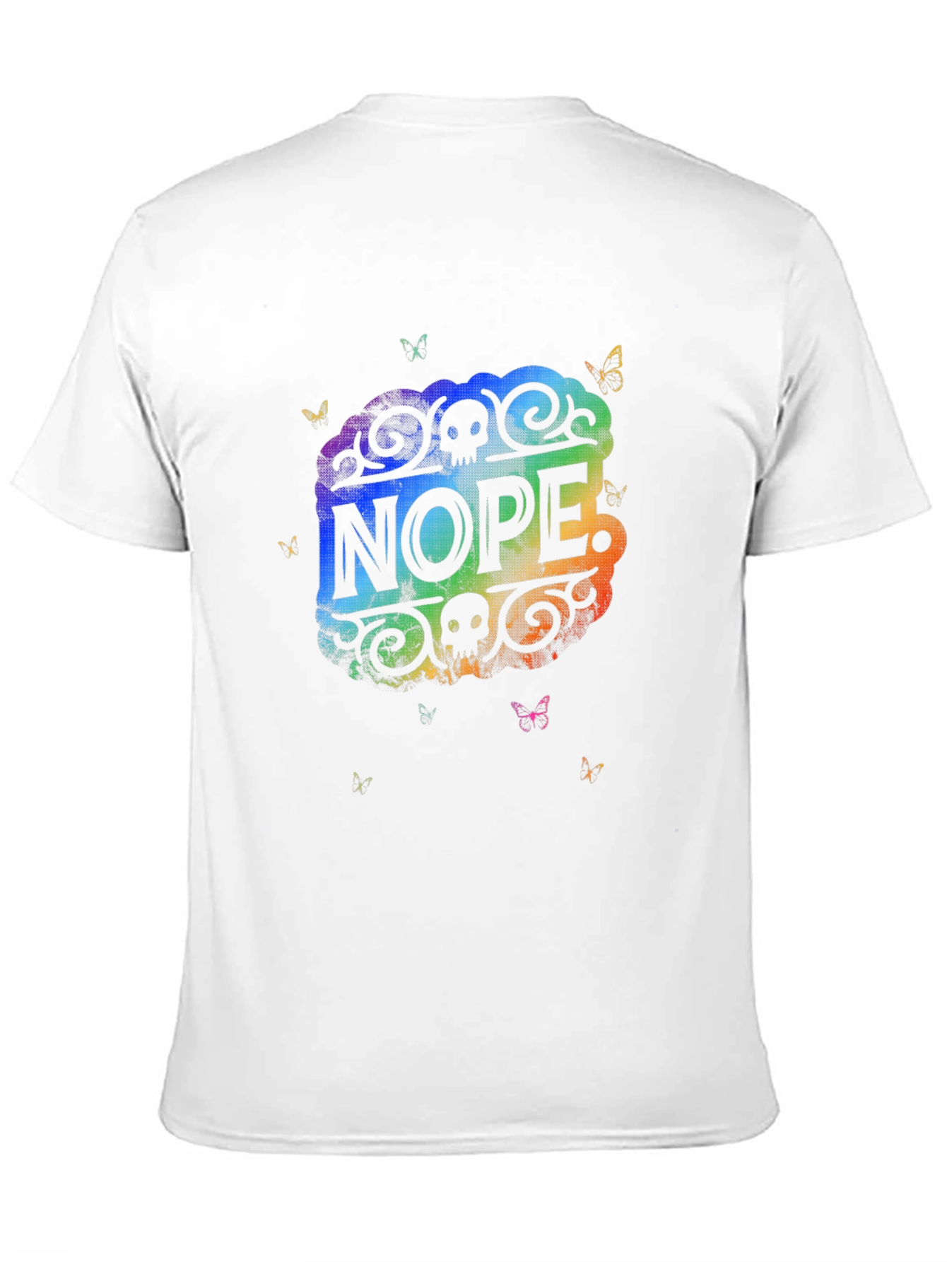 Nope Skull Butterfly Graphic Tee