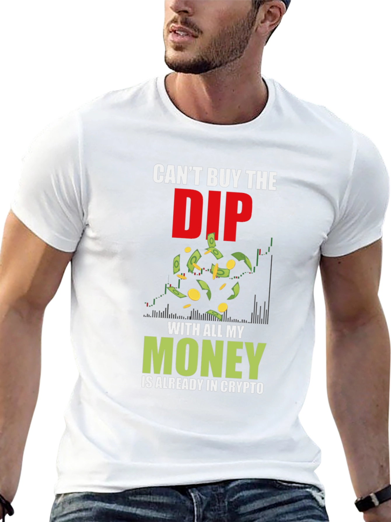 Crypto Dip T-Shirt - Invested Meme Tee
