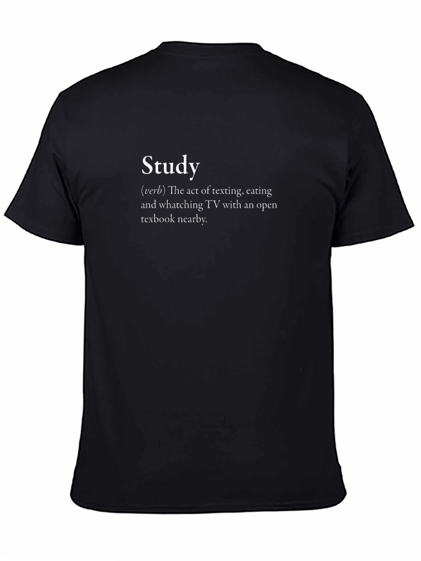 Funny Study Definition Black T-Shirt