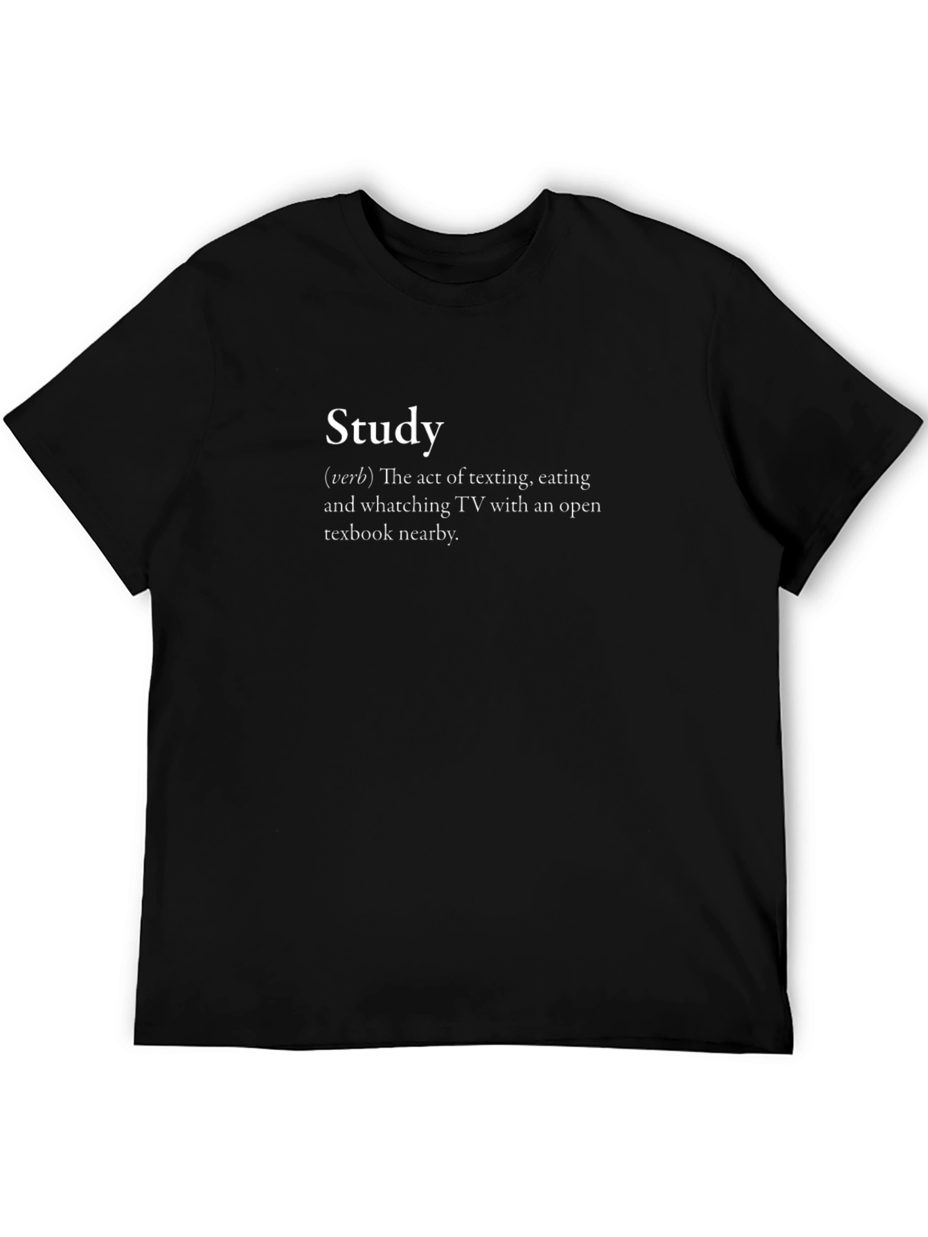 Funny Study Definition Black T-Shirt