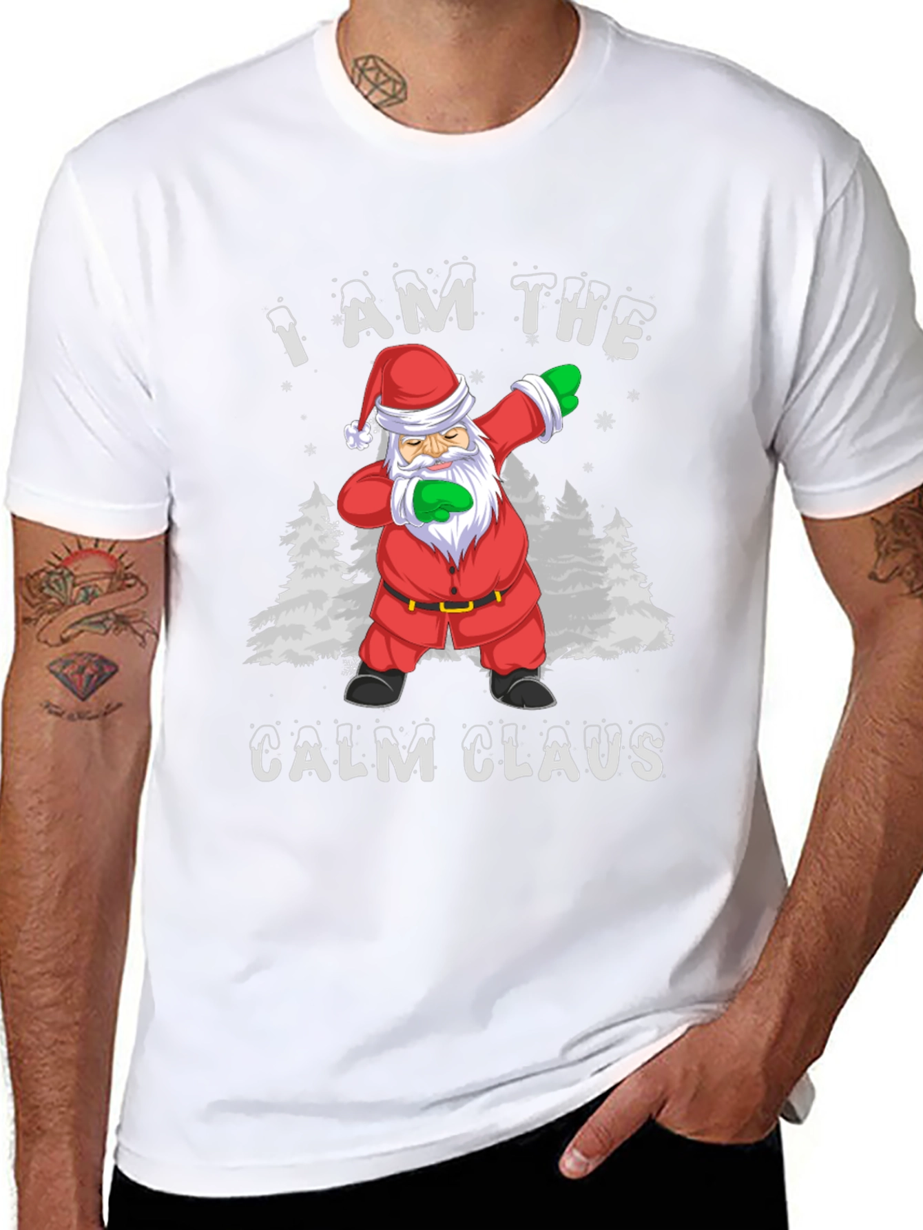 Calm Claus Santa Dabbing Christmas T-Shirt