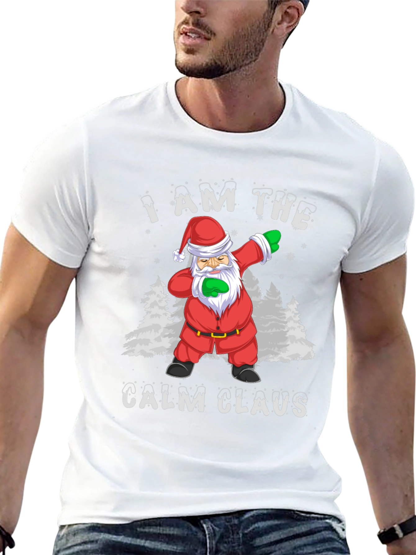 Calm Claus Santa Dabbing Christmas T-Shirt