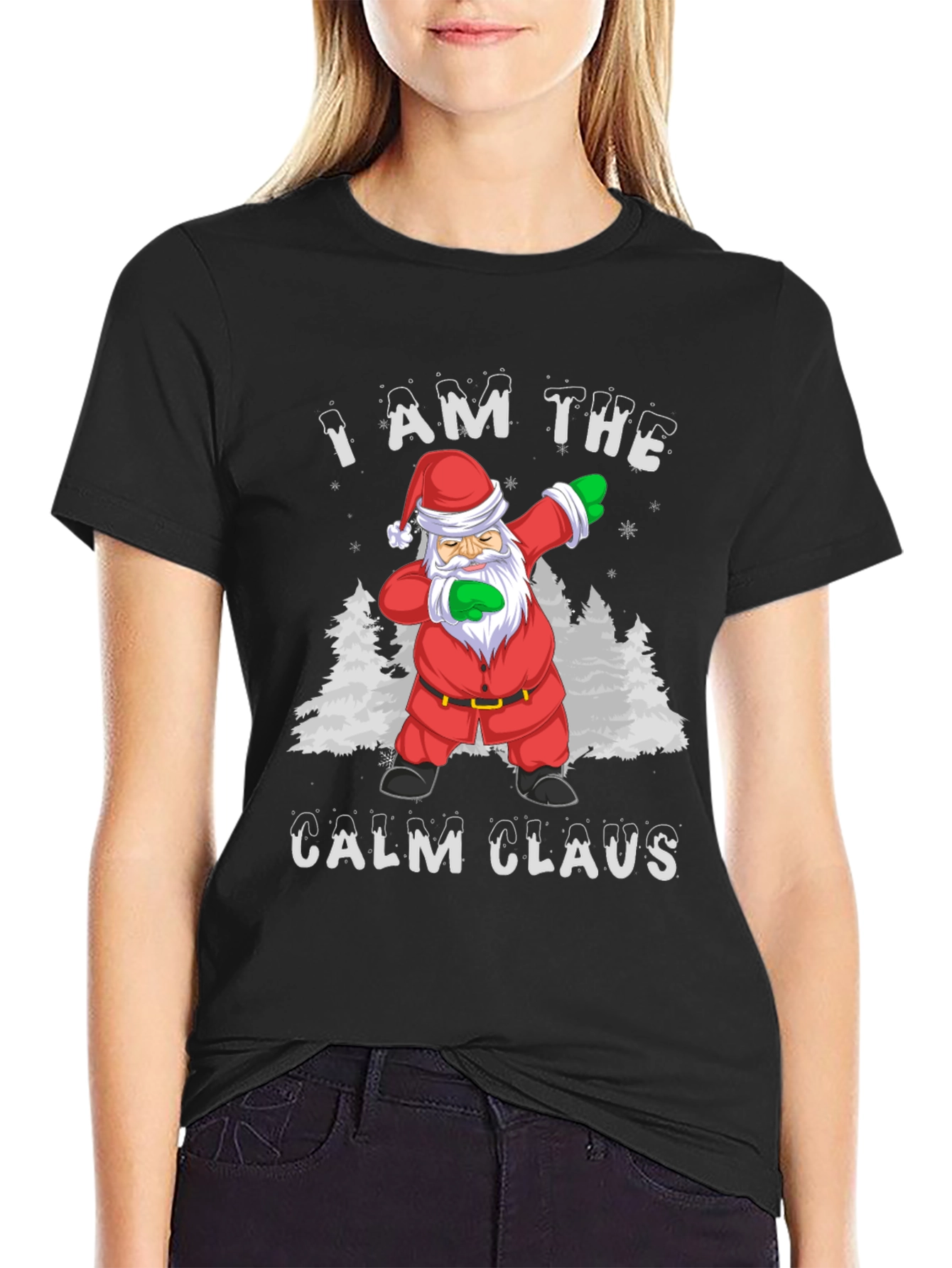 Calm Claus Santa Dabbing Christmas T-Shirt