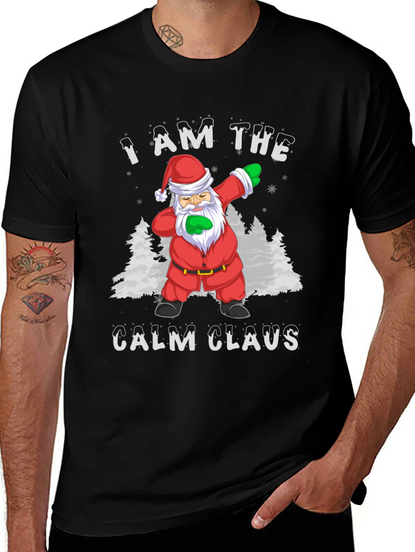 Calm Claus Santa Dabbing Christmas T-Shirt