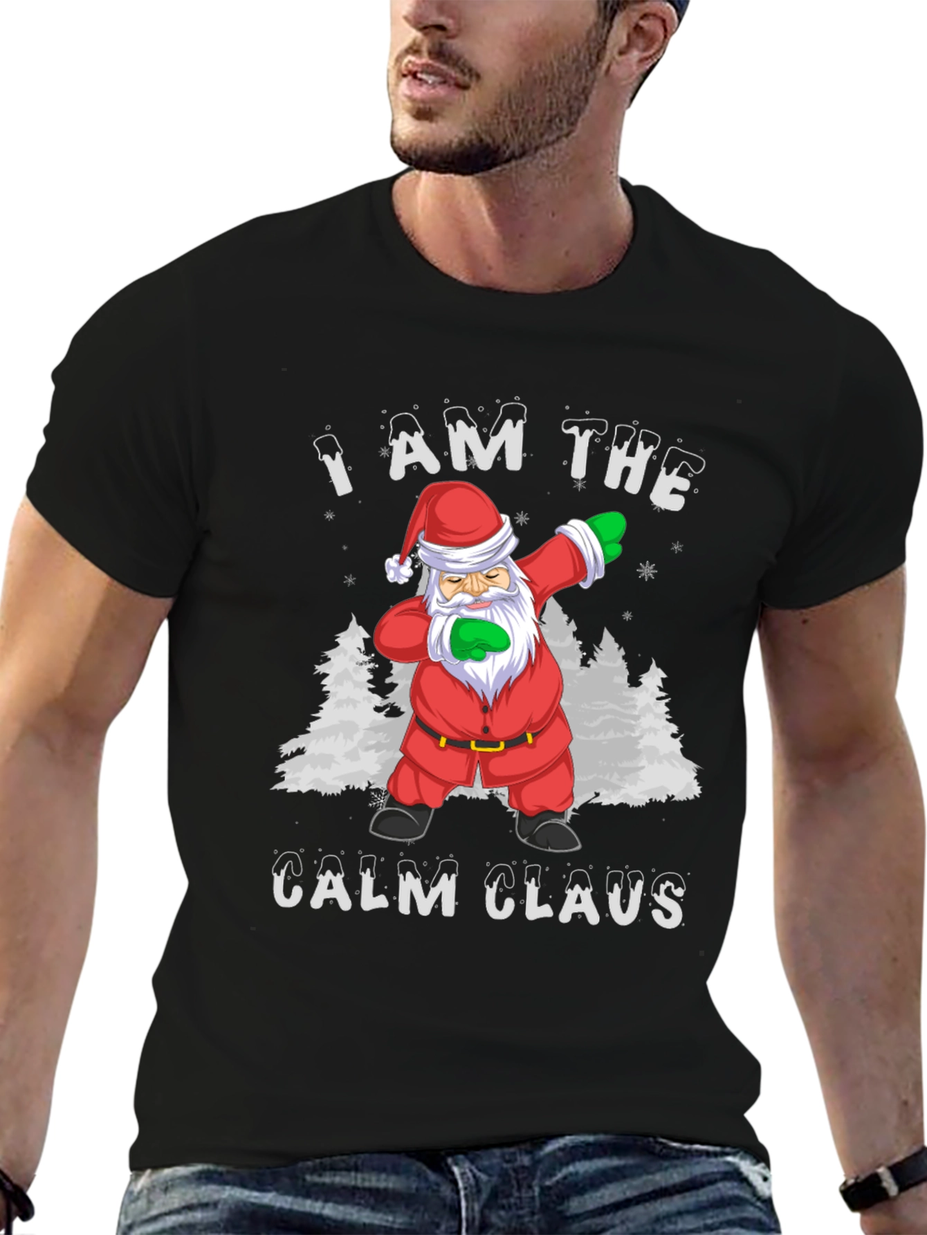 Calm Claus Santa Dabbing Christmas T-Shirt