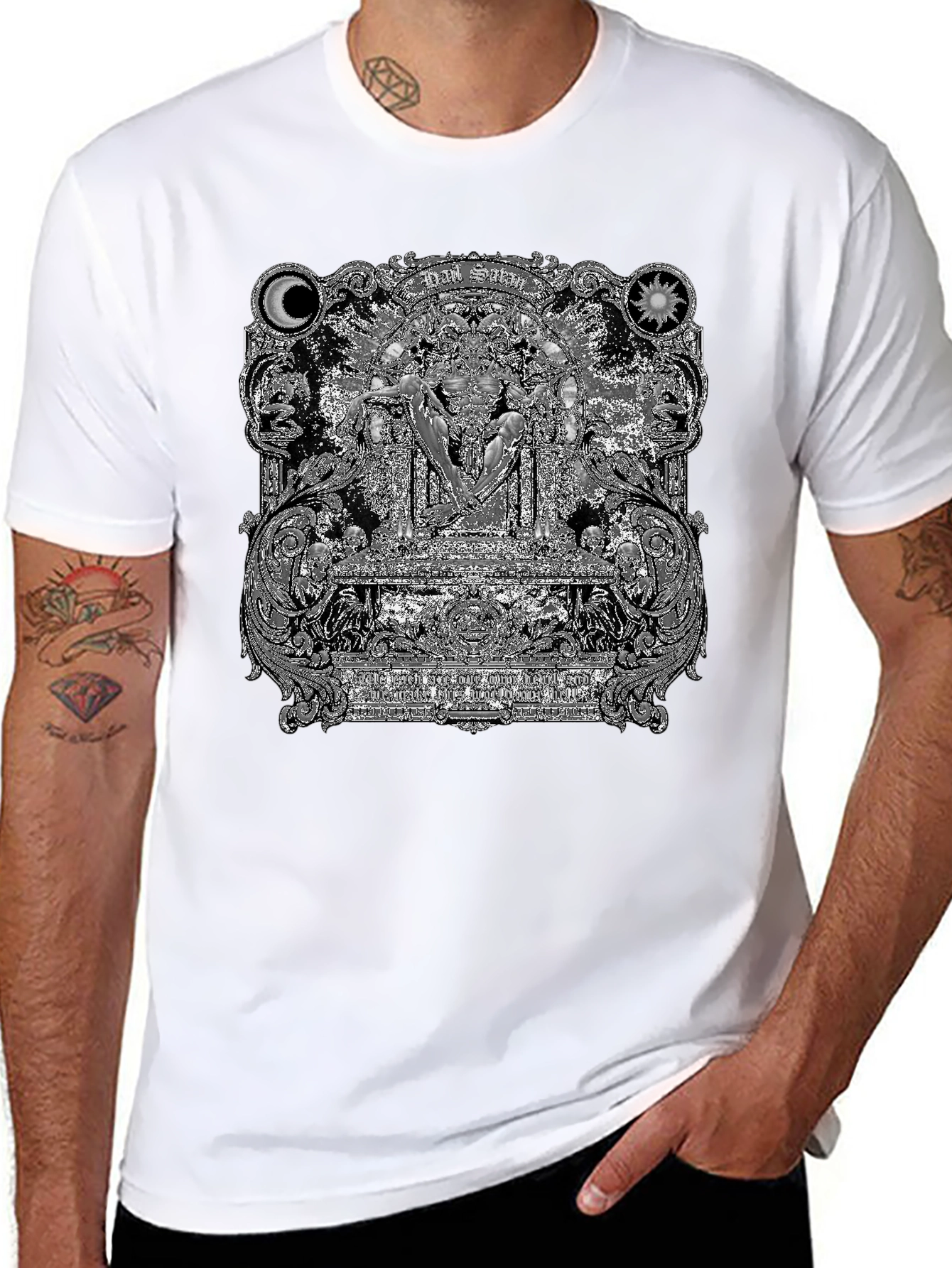 Dark Satan Graphic Print T-Shirt