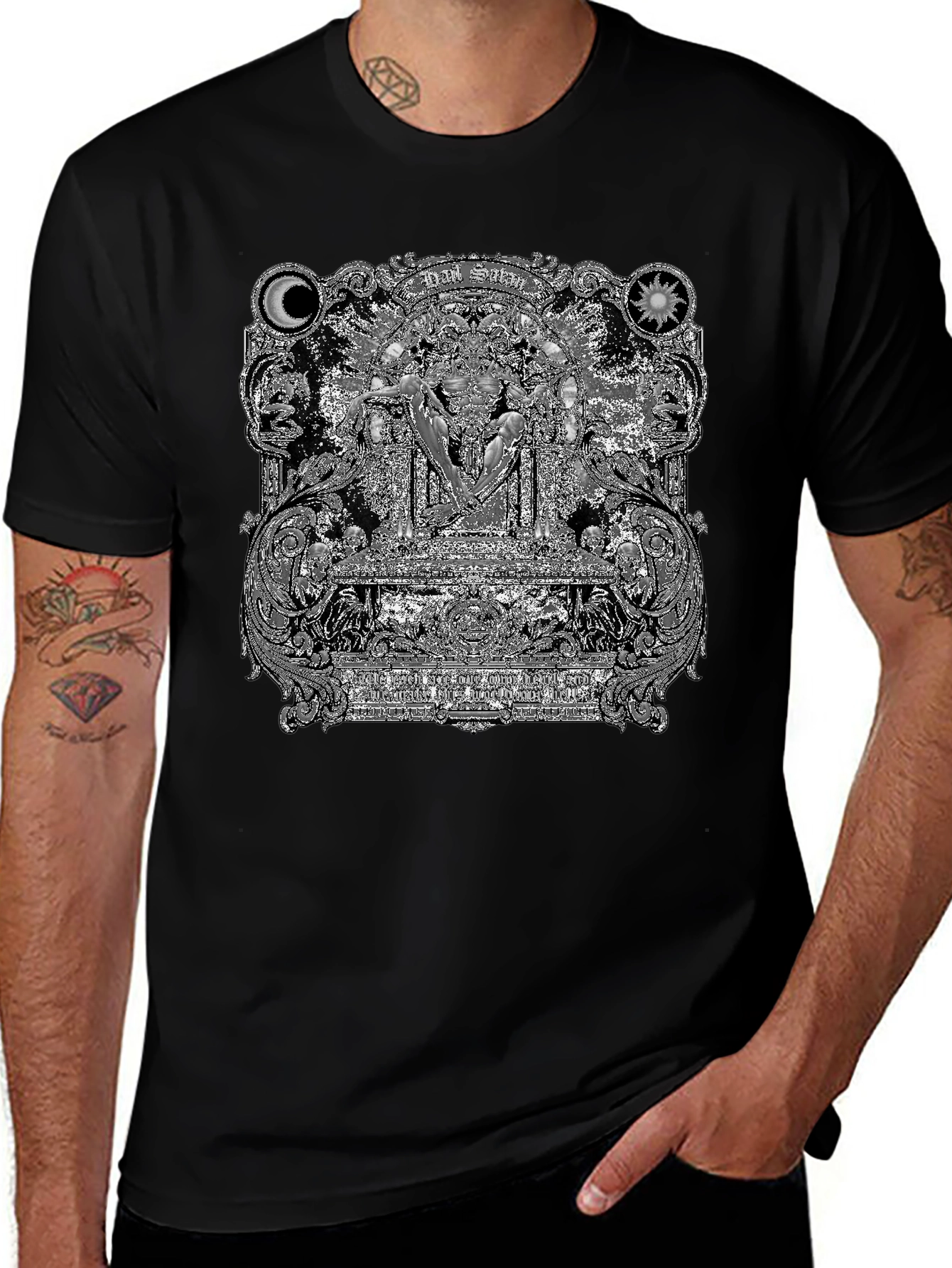 Dark Satan Graphic Print T-Shirt