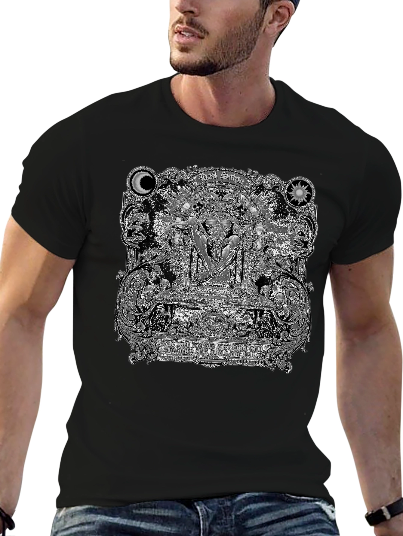 Dark Satan Graphic Print T-Shirt