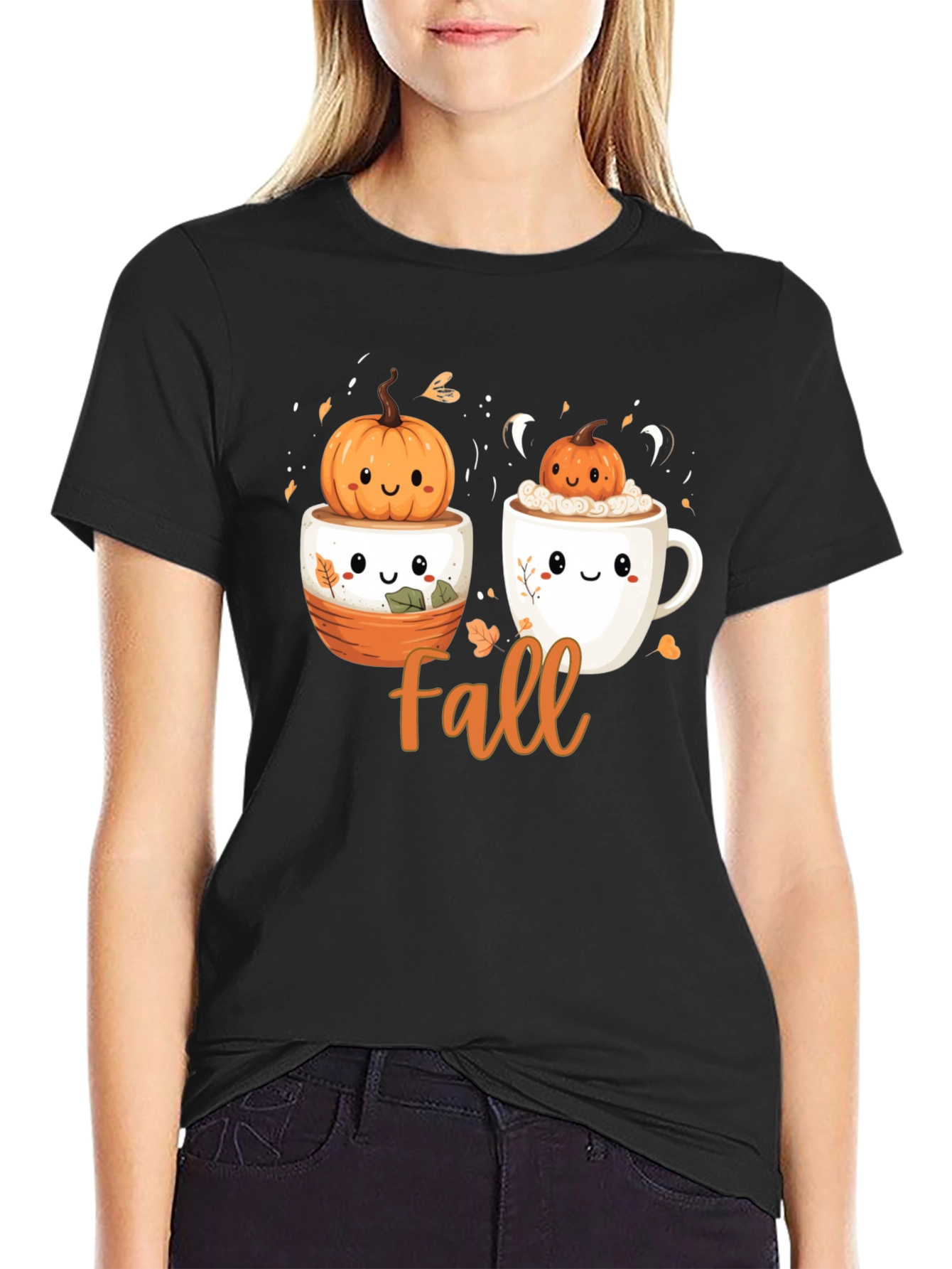 Fall Pumpkin T-Shirt - Cute Autumn Design