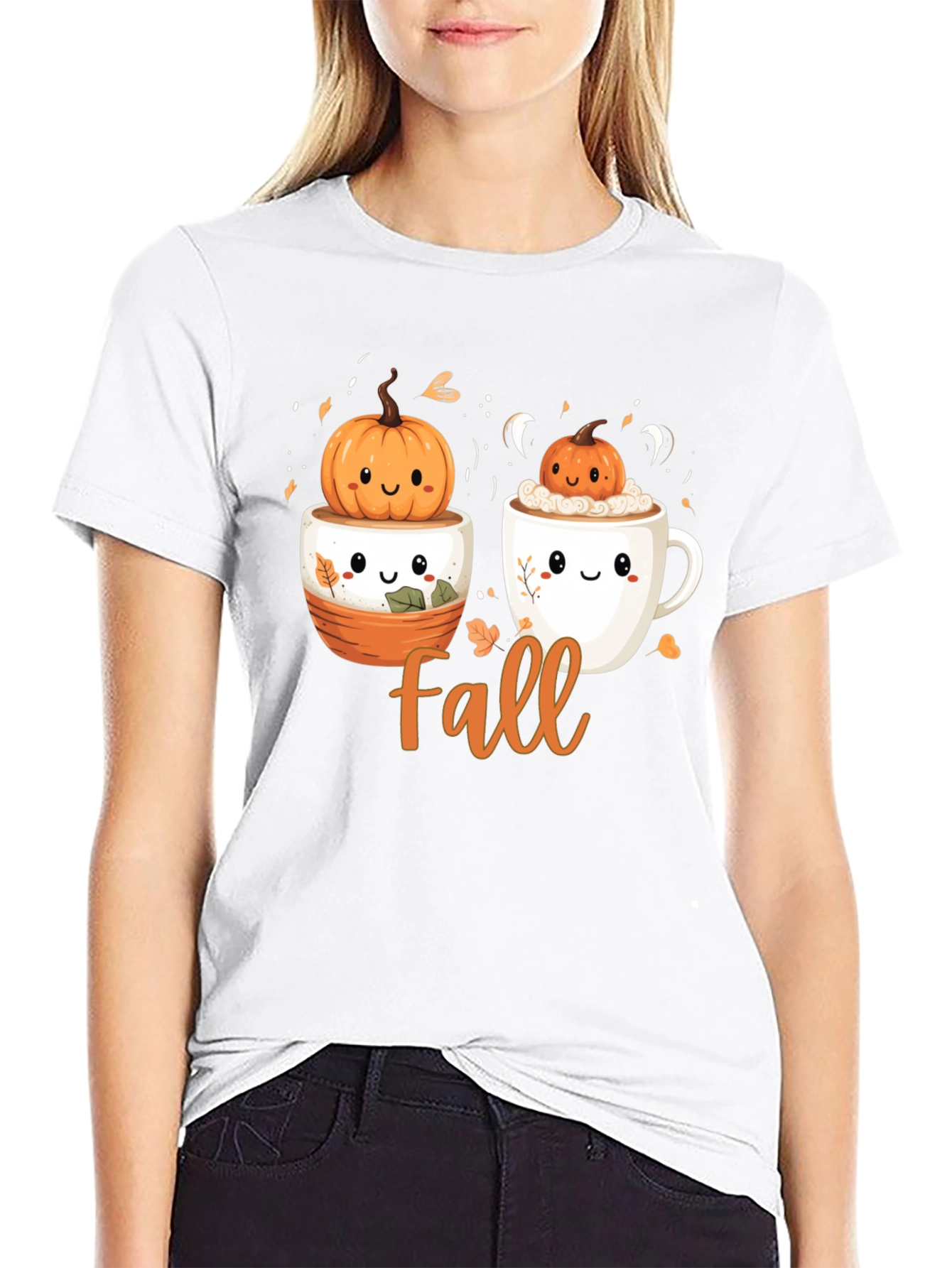Fall Pumpkin T-Shirt - Cute Autumn Design