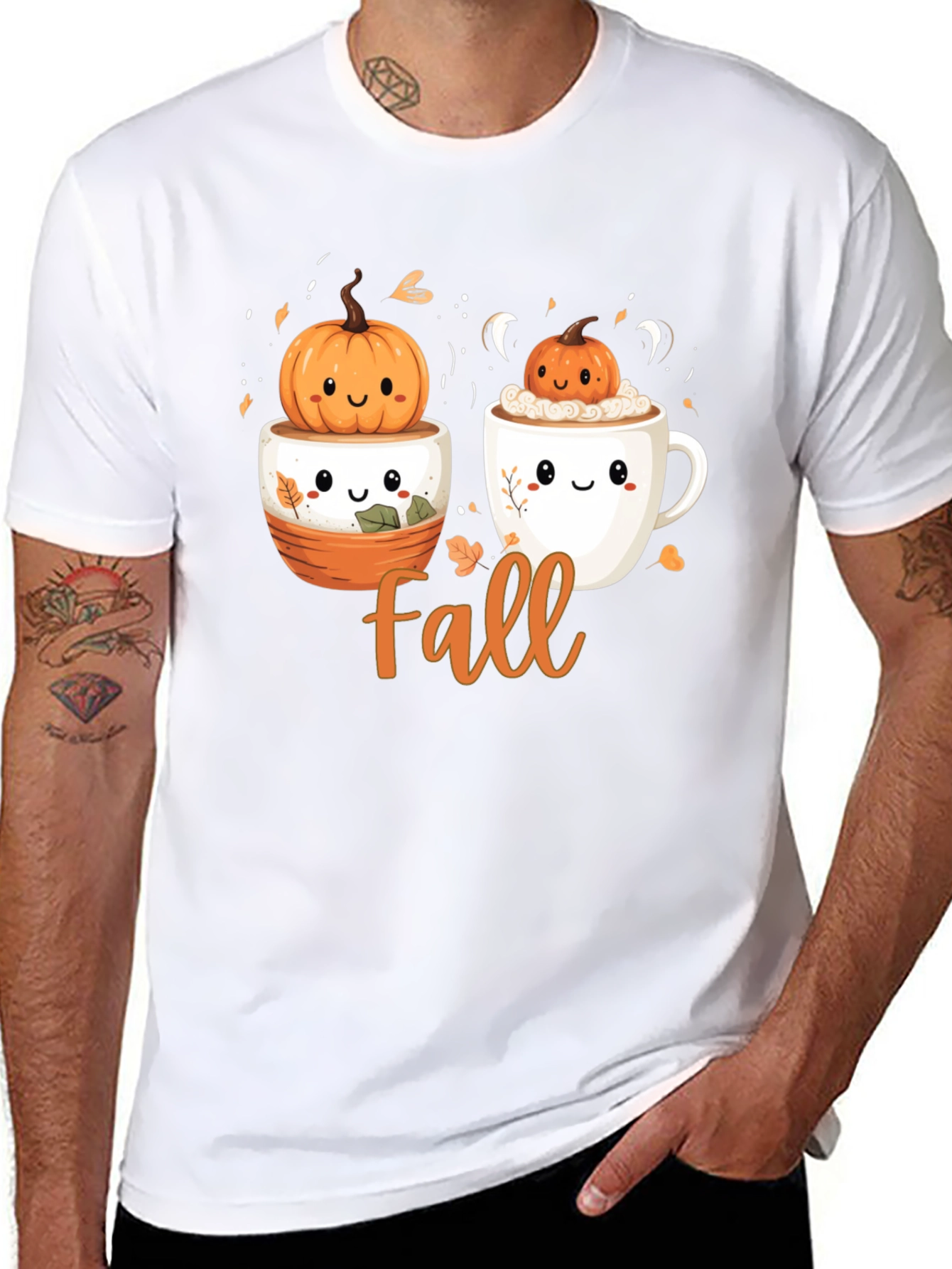 Fall Pumpkin T-Shirt - Cute Autumn Design