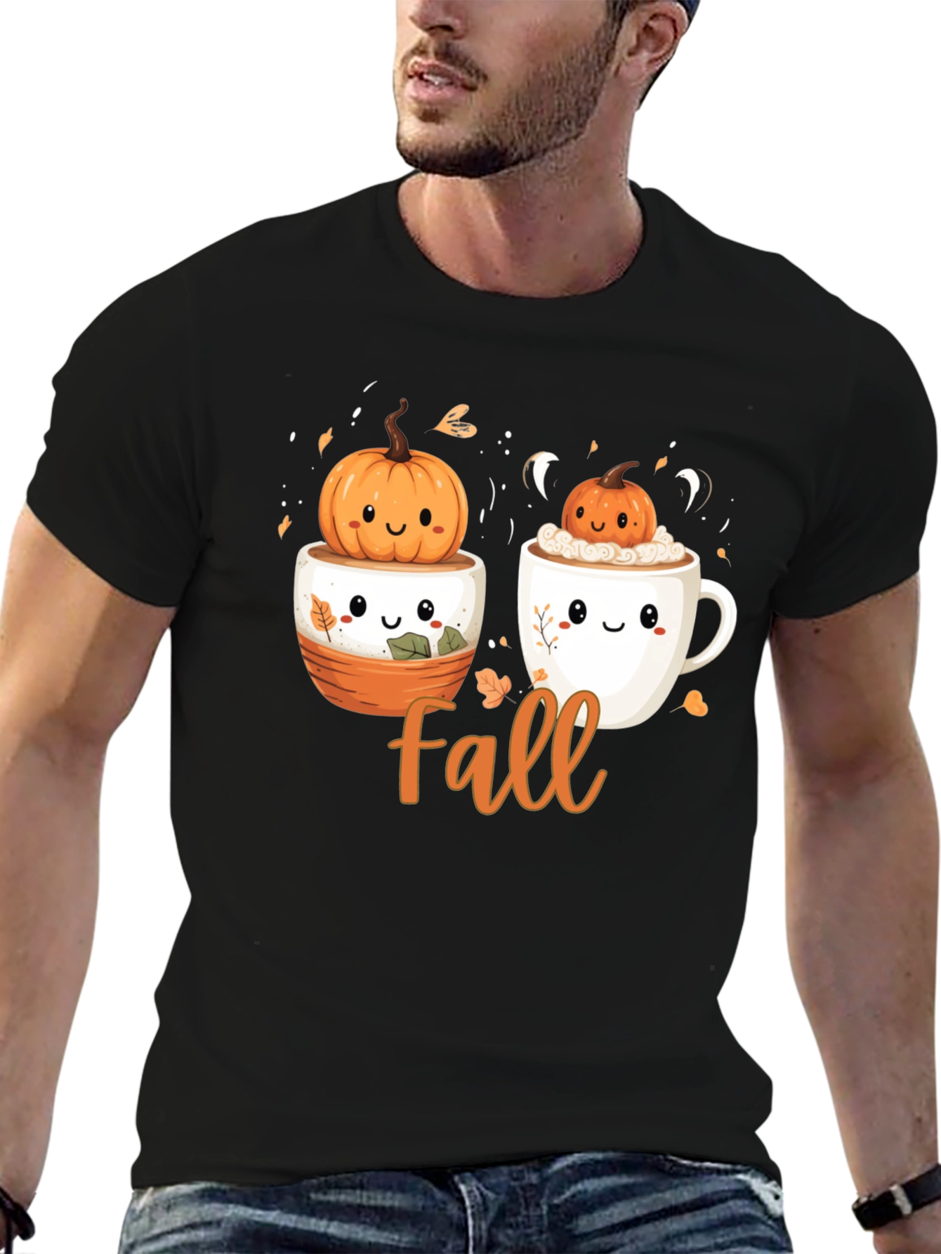 Fall Pumpkin T-Shirt - Cute Autumn Design