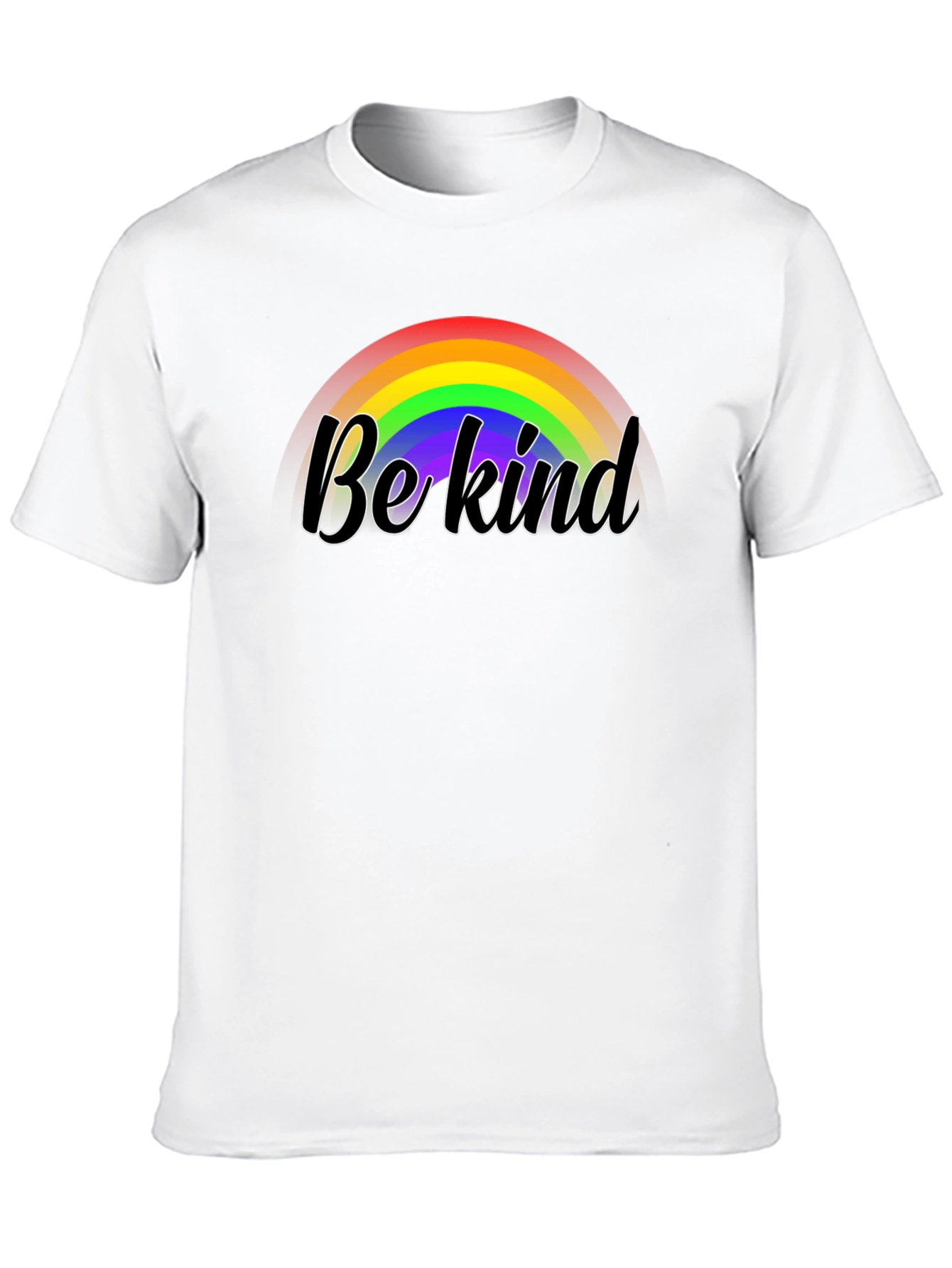 Be Kind Rainbow Graphic Black Tee