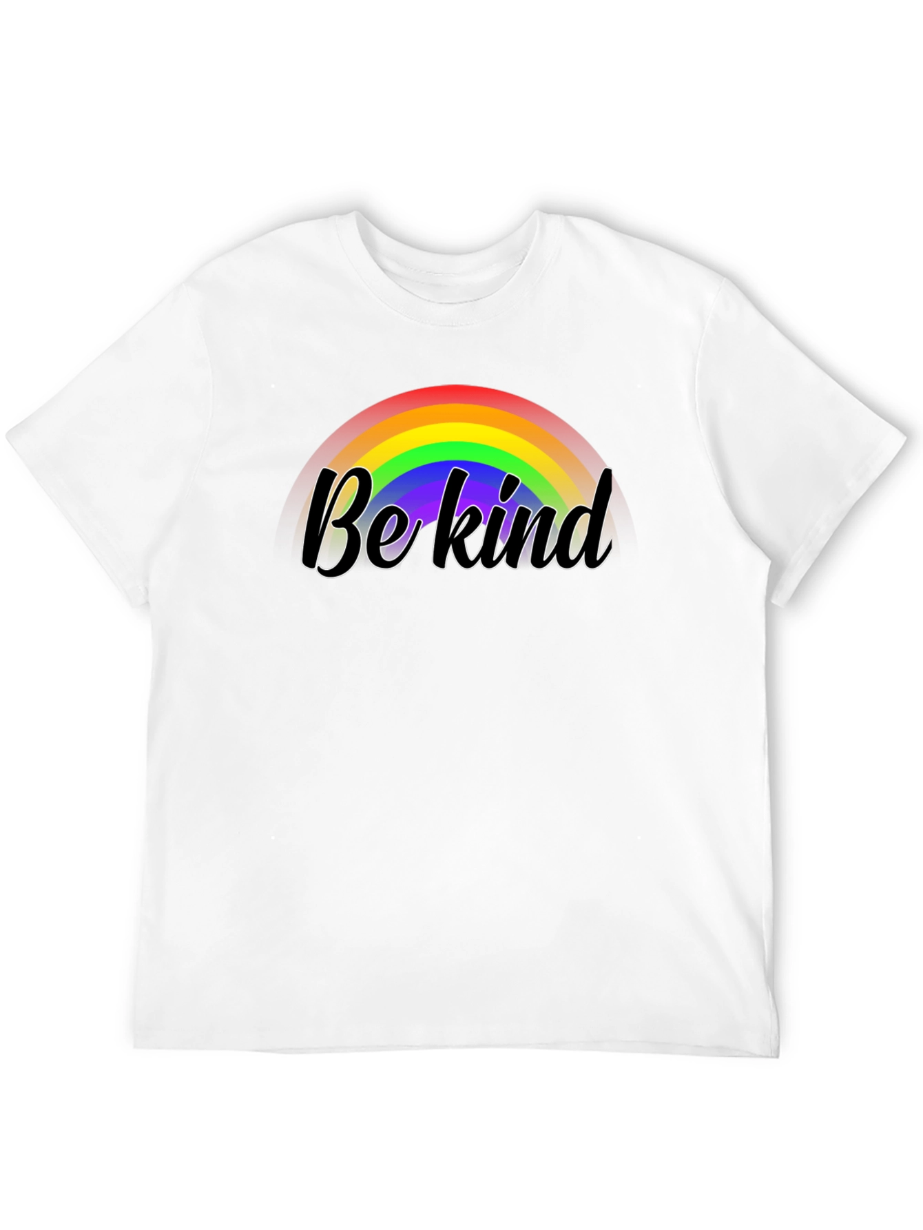 Be Kind Rainbow Graphic Black Tee